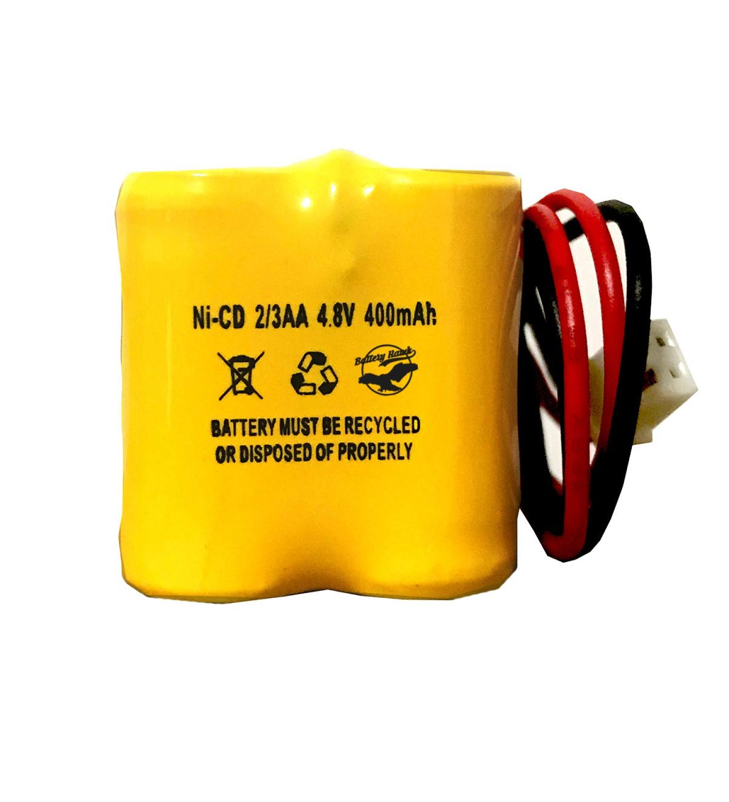 Buy 4.8V 400mAh NiCad Battery for Emergency Exit Signs | MK Power MH29673 BST D-2/3AA400MAH - Buy Online on GoSupps.com