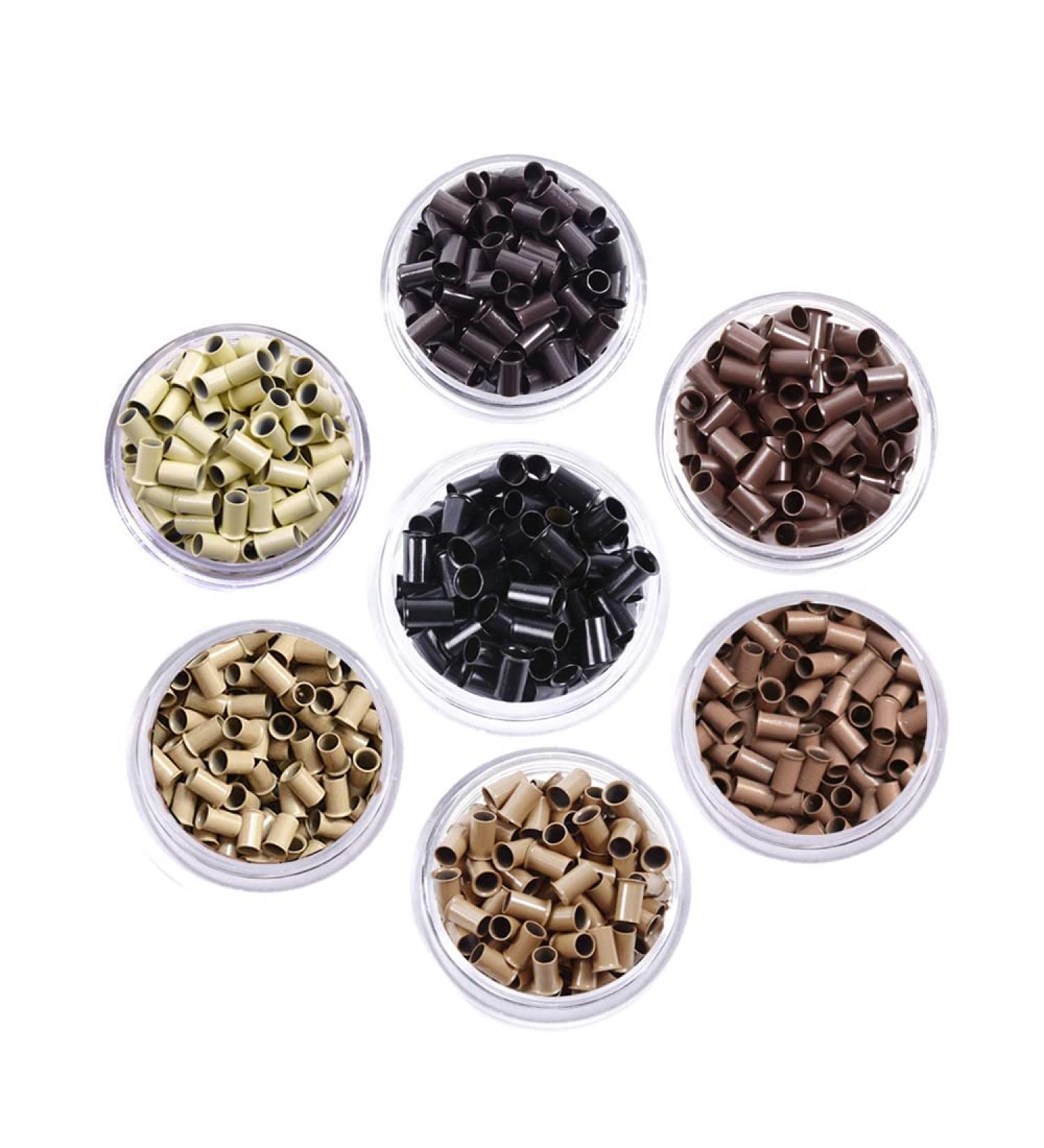 Buy 500 Pieces Blonde Hair Extension Rings - 3.4mm Copper Microring Micro Rings for Extensions - International Shipping Available - Buy Online on GoSupps.com