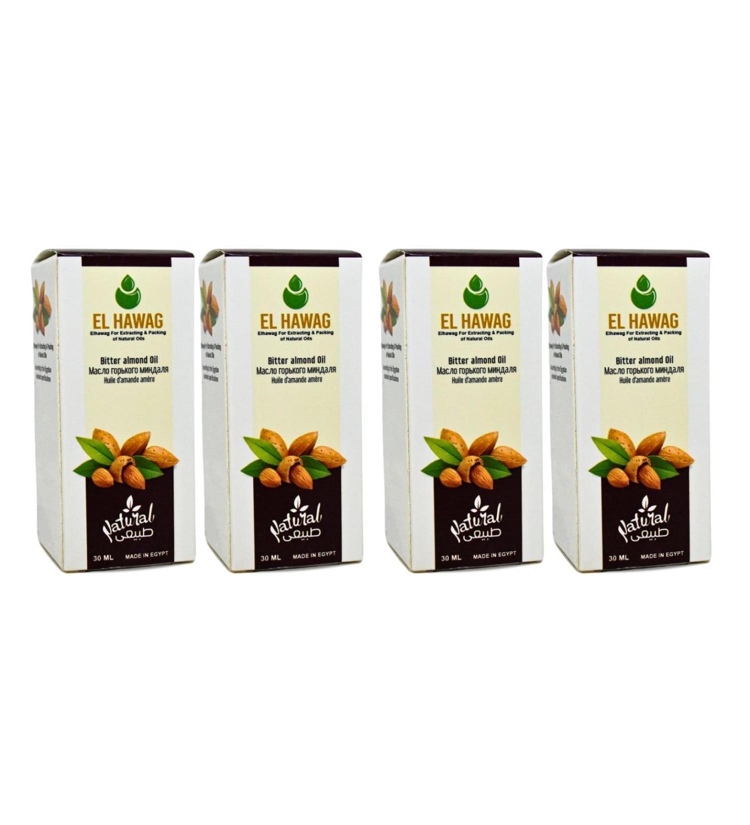 Bitter Almond Oil Natural Undiluted Pure For Hair Skin Care Skincare Facial Body & Cold Pressed Premium No Additives Kosher Halal (4 Pack 4.05 oz / 120 ml)  - Buy Online on GoSupps.com