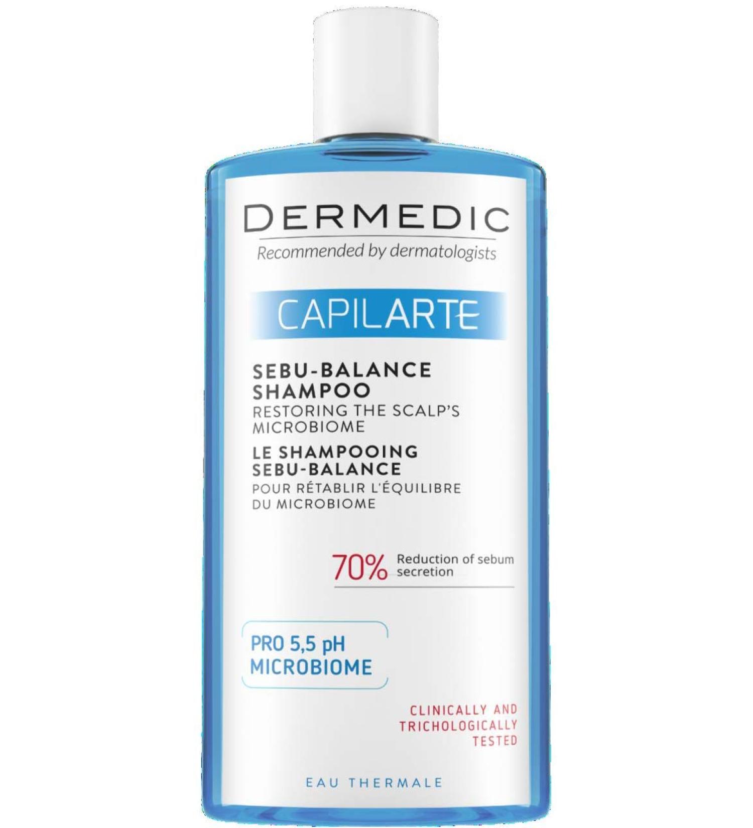 DERMENA DERMEDIC Capilarte Sebu Balance Shampoo for Skin Balancing Microbiome 300 ml