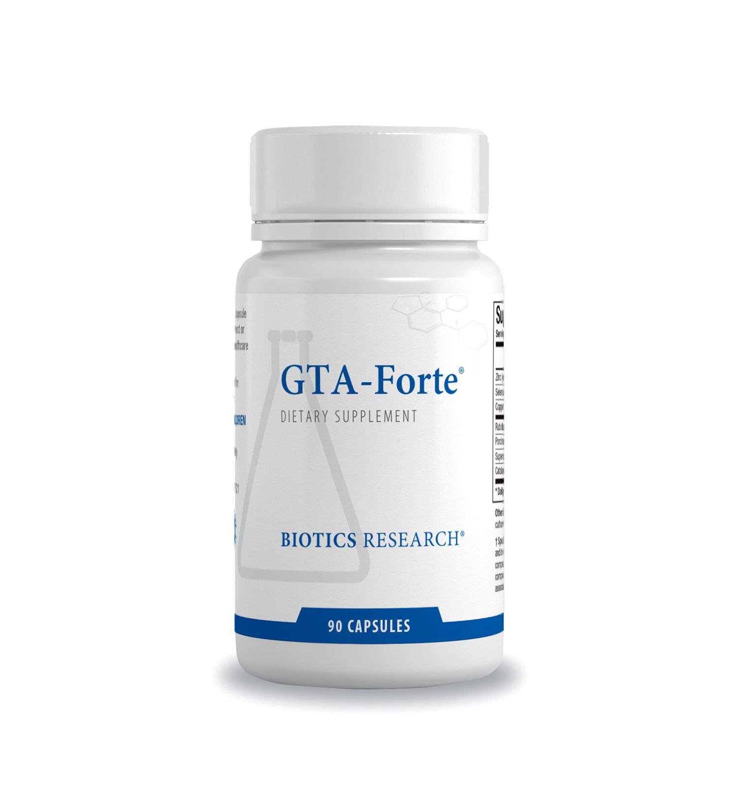 Biotics Research GTA-Forte Endocrine Glands Support Promotes Optimal Hormonal Balance Contains Porcine Glandular Phytochemically Bound Trace Elements Zinc Selenium Copper Rubidium 90 Caps - Buy Online on GoSupps.com