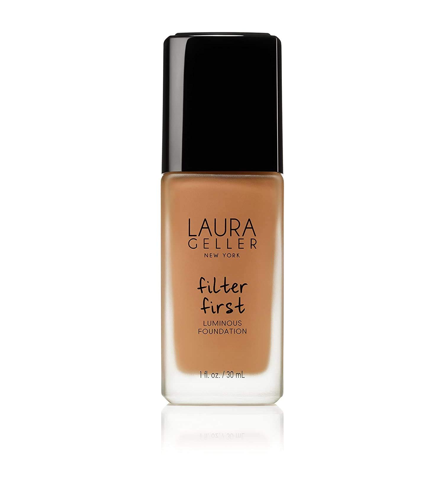 LAURA GELLER Filter First Luminous Liquid Makeup Foundation - Cognac 1 Fl Oz | Medium to Full Coverage Lightweight Formula - Buy Online on GoSupps.com