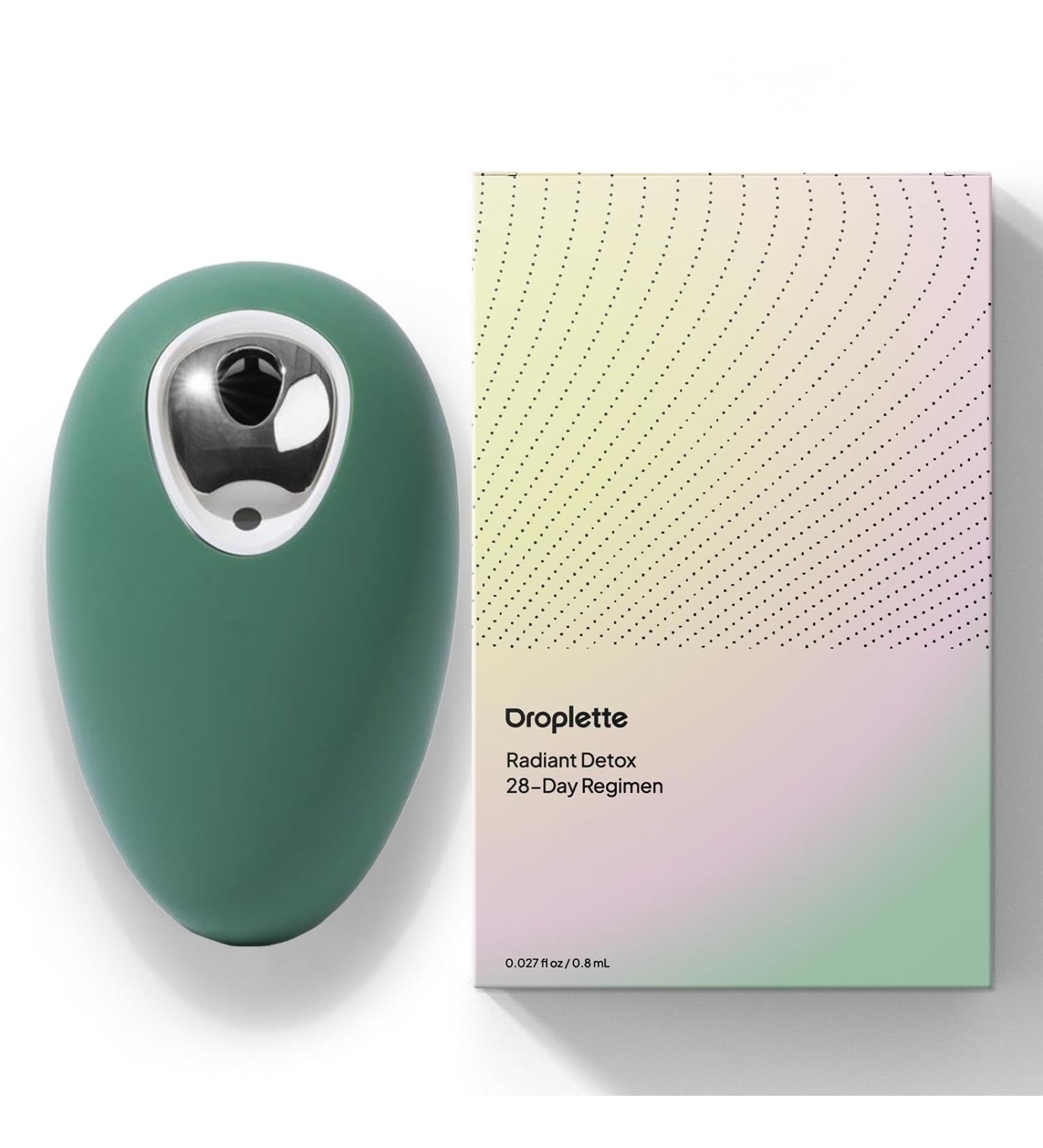 Droplette 2 Micro-Infuser Skin Care Tool & Radiant Refill Capsules - Hydration Starter Set with Collagen Retinol Glycolic Acid for Glowing Skin - Buy Online on GoSupps.com