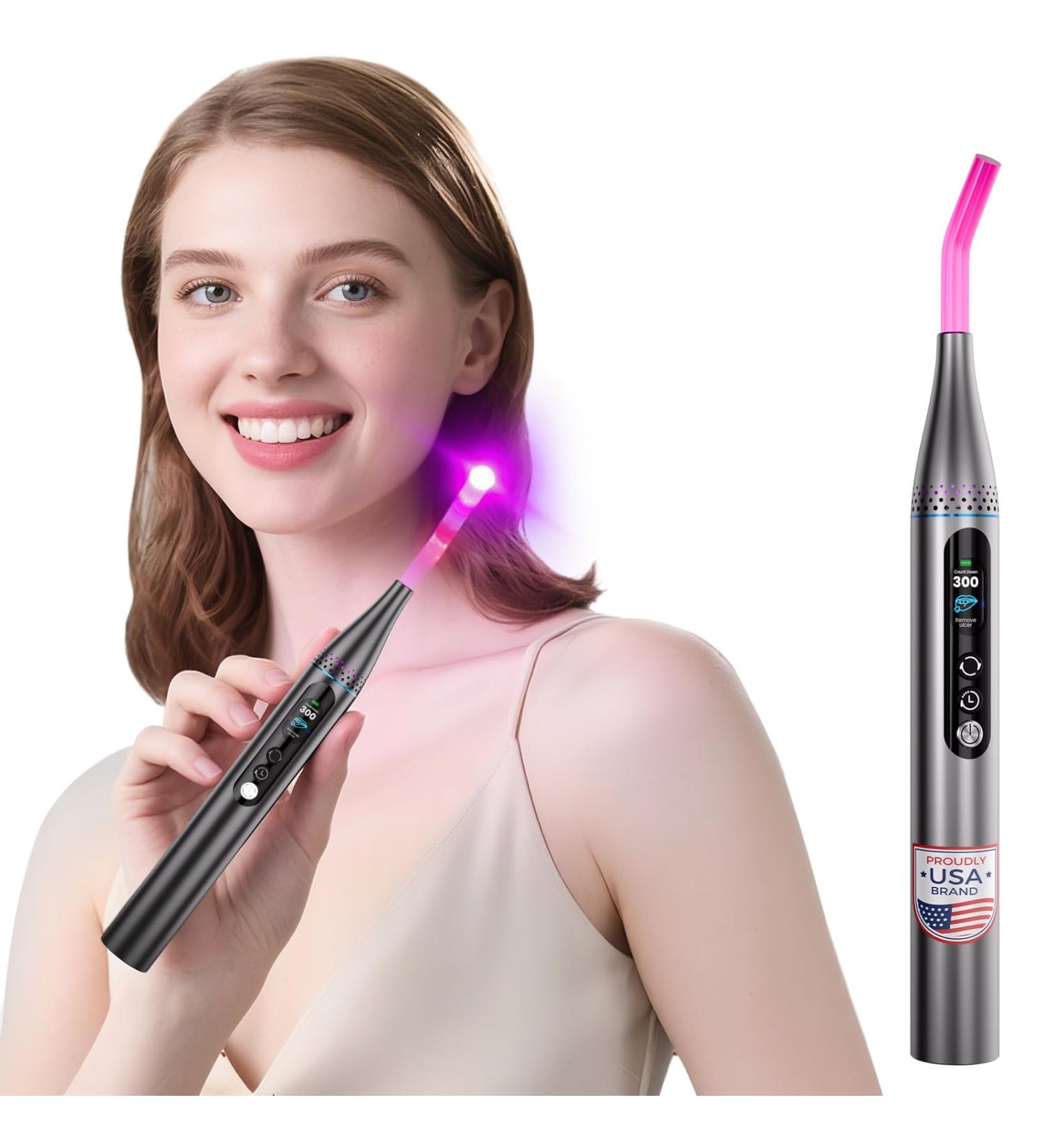 LifeZoom Cold Sore Device for Lips, 3-in-1 Infrared Red Light Therapy Inside Mouth, Red Light Therapy for Face, Infrared Blue Light Therapy for Body, Canker Sore Device. - Buy Online on GoSupps.com