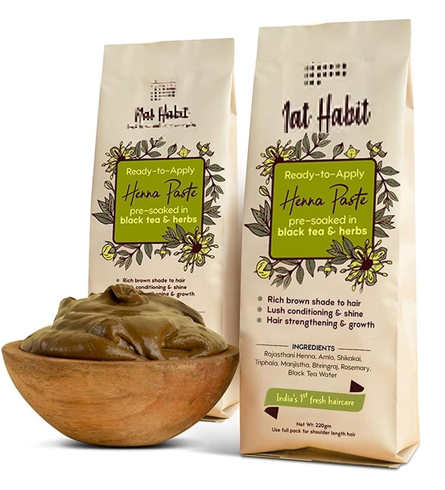 ORGANIZE Verem NAT Habit Back to Natural Secrets Everyday readytouse henna paste 220 g dark brown Pack of 2 - Buy Online on GoSupps.com