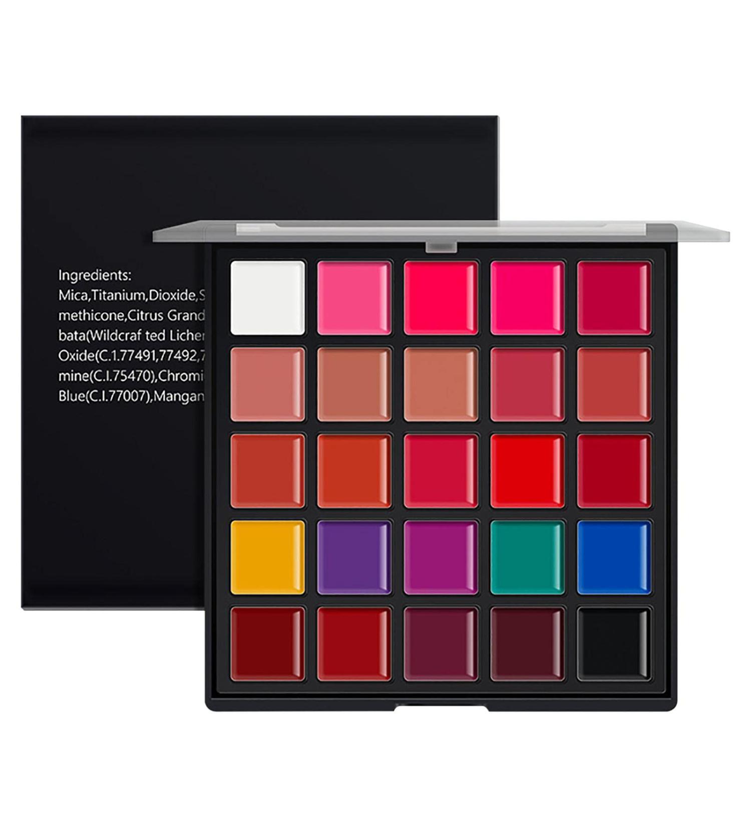 Skrskr Lip Palette - 25 Colors of Long-Lasting Waterproof Matte Lipstick for Women | Perfect Gift for Birthdays Christmas Mother's Day & Valentine's Day - Buy Online on GoSupps.com