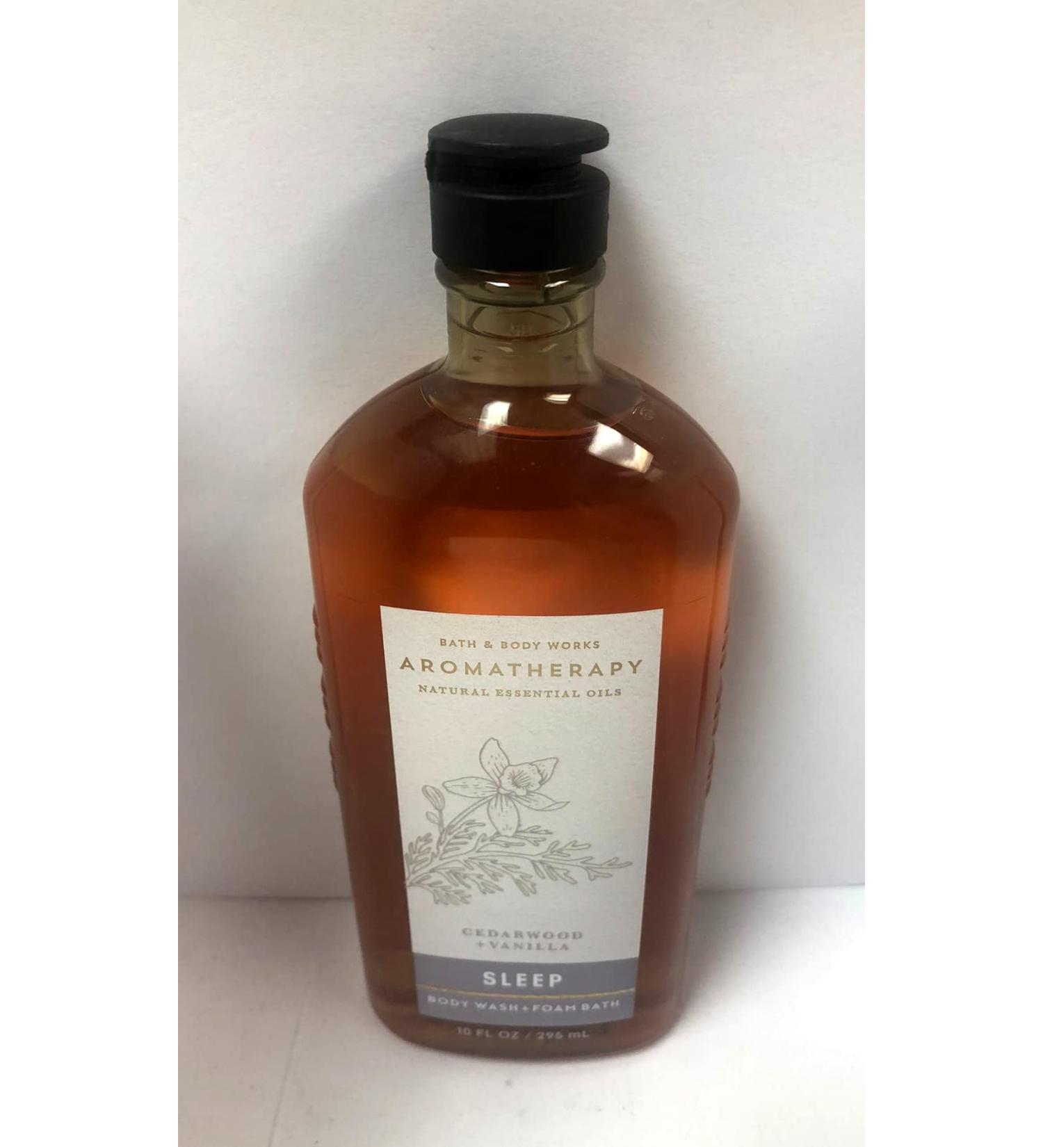Bath and Body Works Aromatherapy Sleep Cedarwood and Vanilla Body Wash & Foam Bath 10 oz - Full Size - Buy Online on GoSupps.com