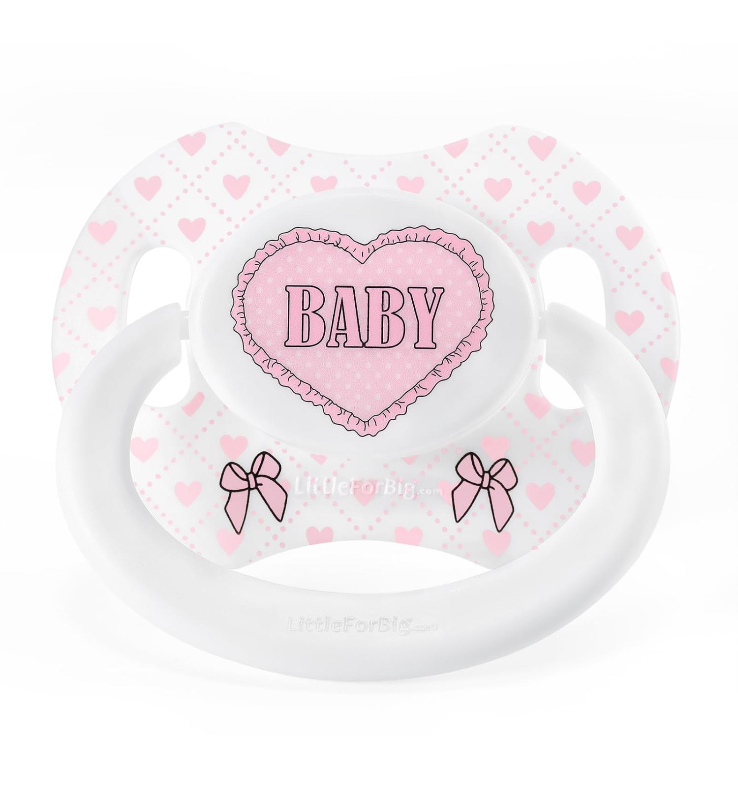 LittleForBig Large Shield Pacifier - Generation II Adult Size Blushing Baby Pattern | Buy Now for International Shipping! - Buy Online on GoSupps.com