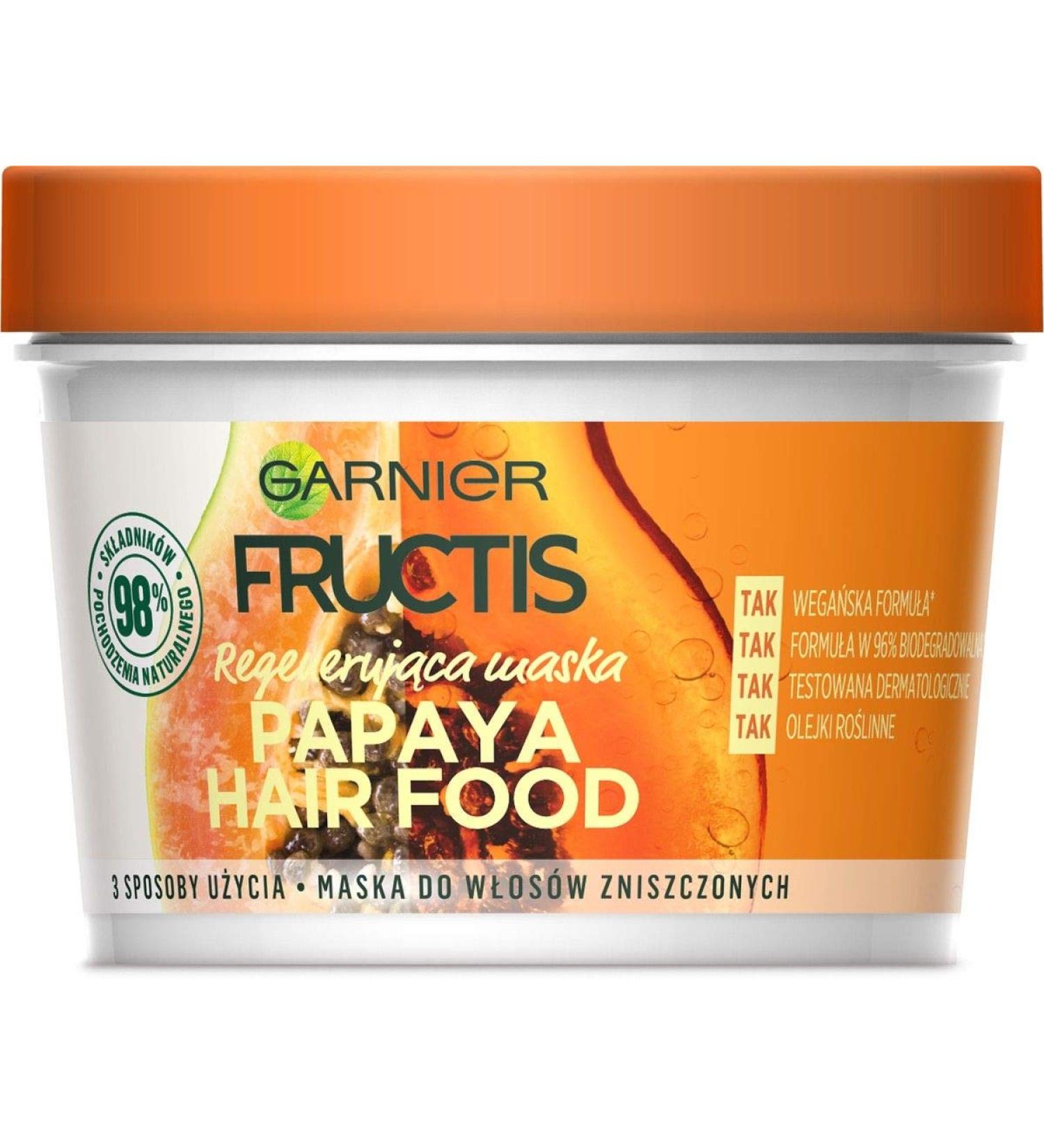 Garnier Fructis Regenerating mask for damaged hair Papaya 390 ml - Buy Online on GoSupps.com