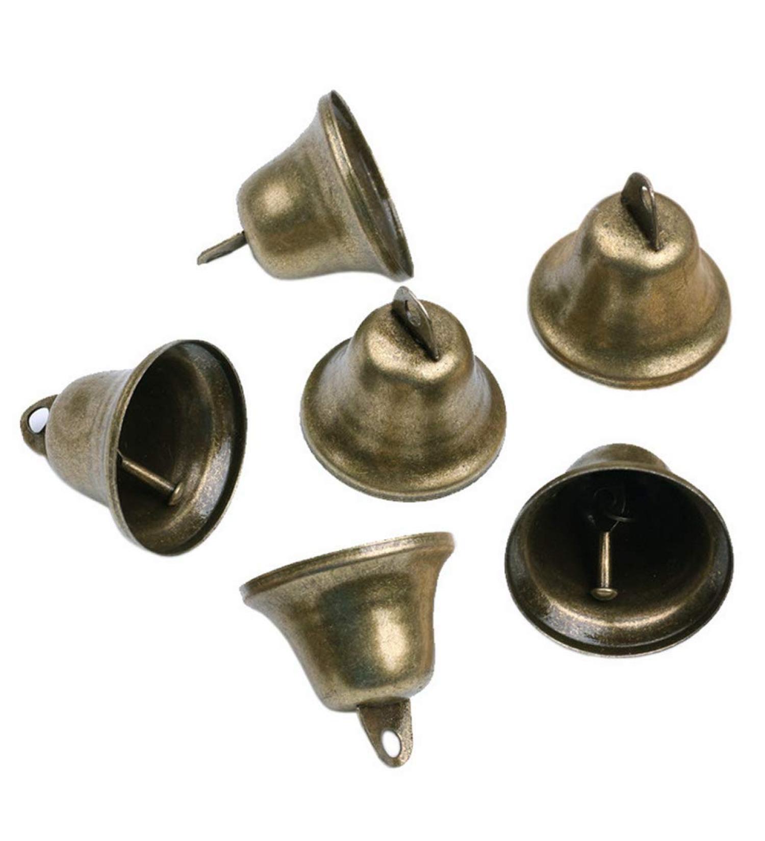12Pcs Vintage Style Bronze Bells for Home Decor, Potty Training, Wind Chimes - 38mm/1.5inch Dia - Buy Online on GoSupps.com