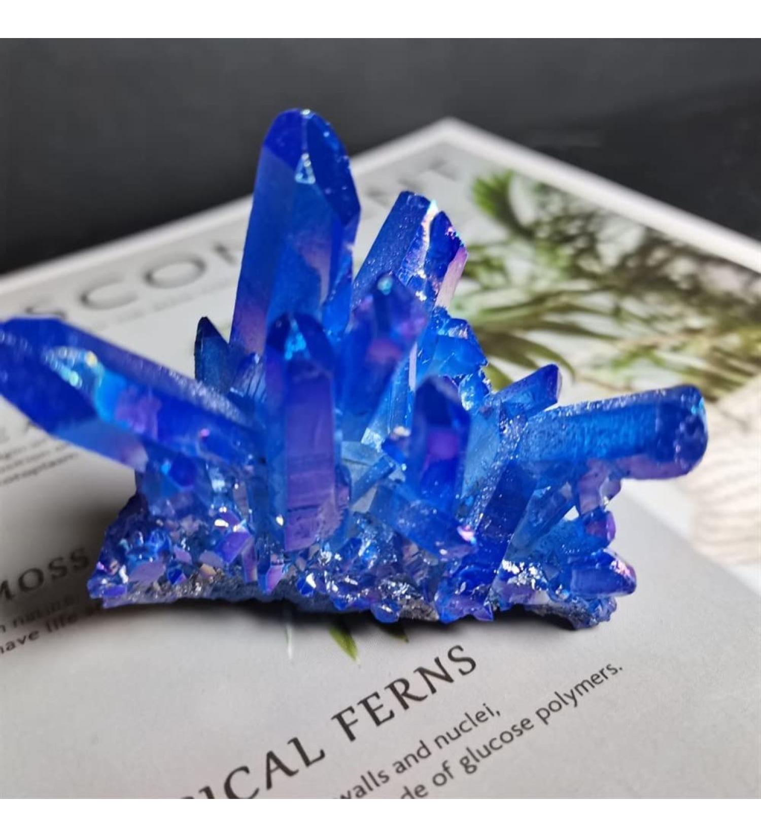 Natural Quartz Crystal Lectroplated Natural Crystal Cluster Specimen Raw Rock Quartz Flowers Stones Gift Modern House Decor Home Office Decor ningxiao - Buy Online on GoSupps.com