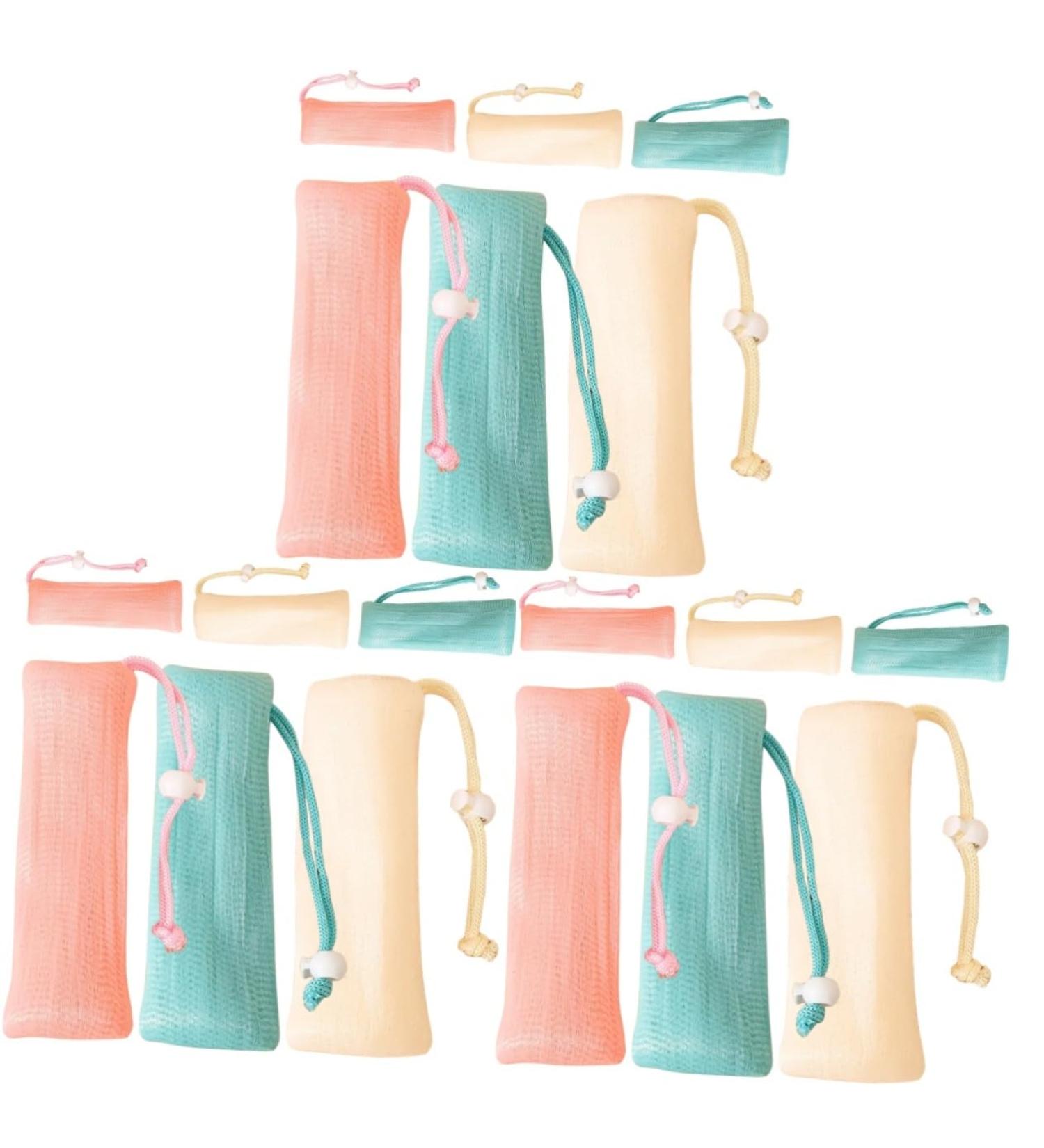 Healeved 18 Pcs Soap Bag Foaming Net Exfoliating Soap Pouch Soap Savers Soap Mesh Bag Soap Mesh Pouches Pe - Buy Online on GoSupps.com