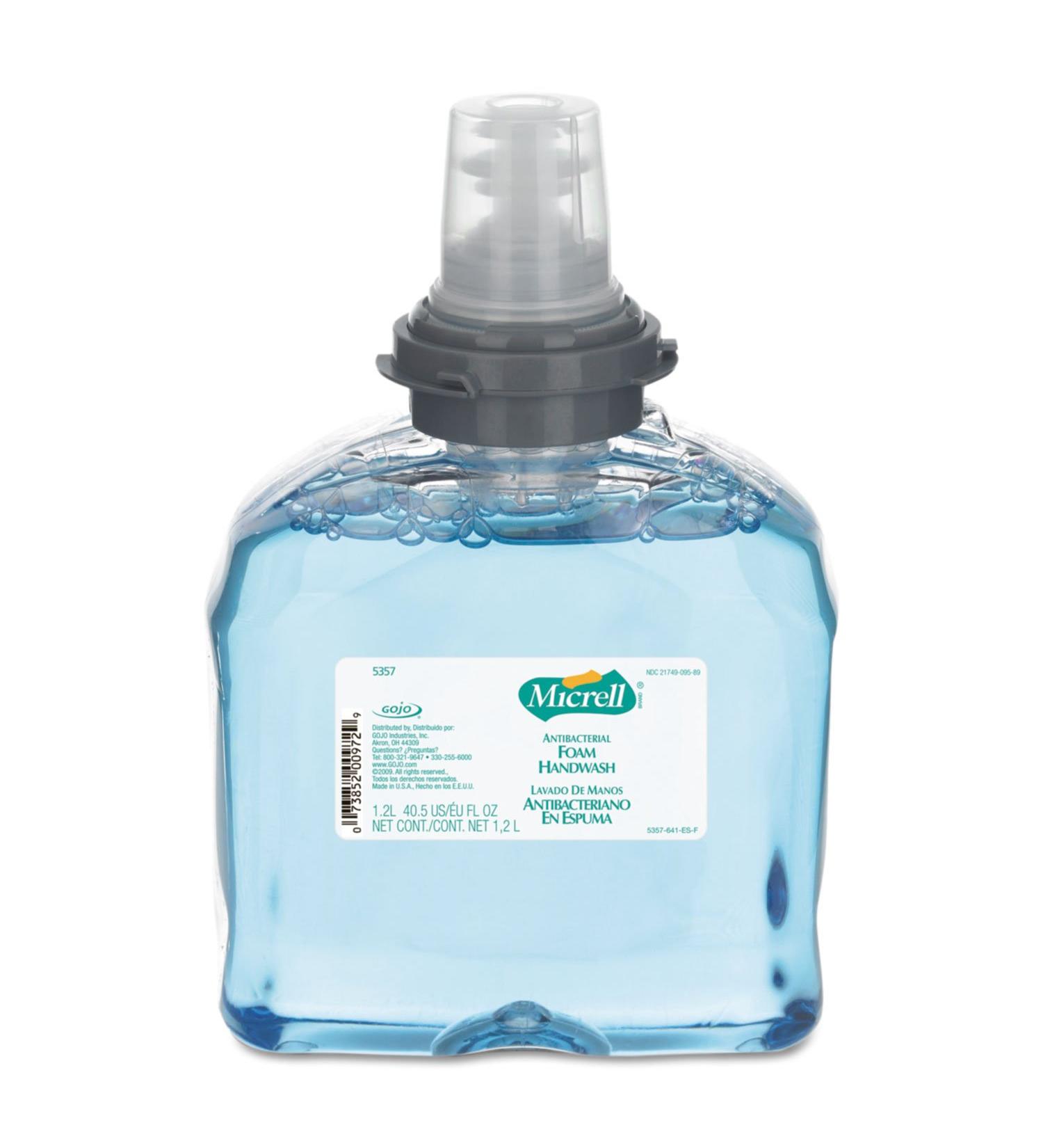 Gojo Micrell TFX Foam Handwash 1200 Milliliter Refill - 2 per case.