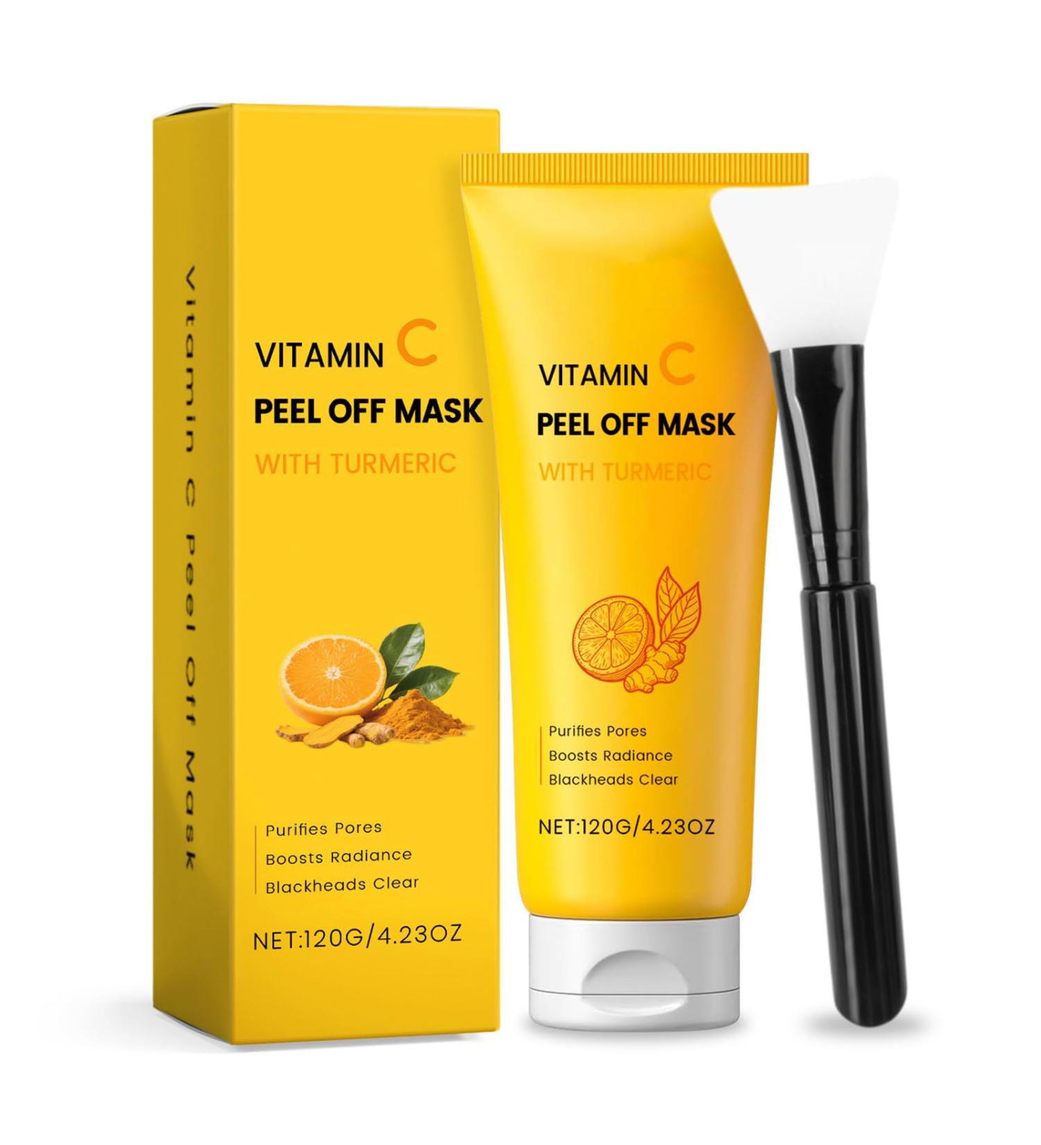 Rubu22a Turmeric night mask peeloff face mask organic collagen deep mask turmeric night pack vitamin C gentle cleansing moisturizing caring 120 g 04 g 300er Pack - Buy Online on GoSupps.com