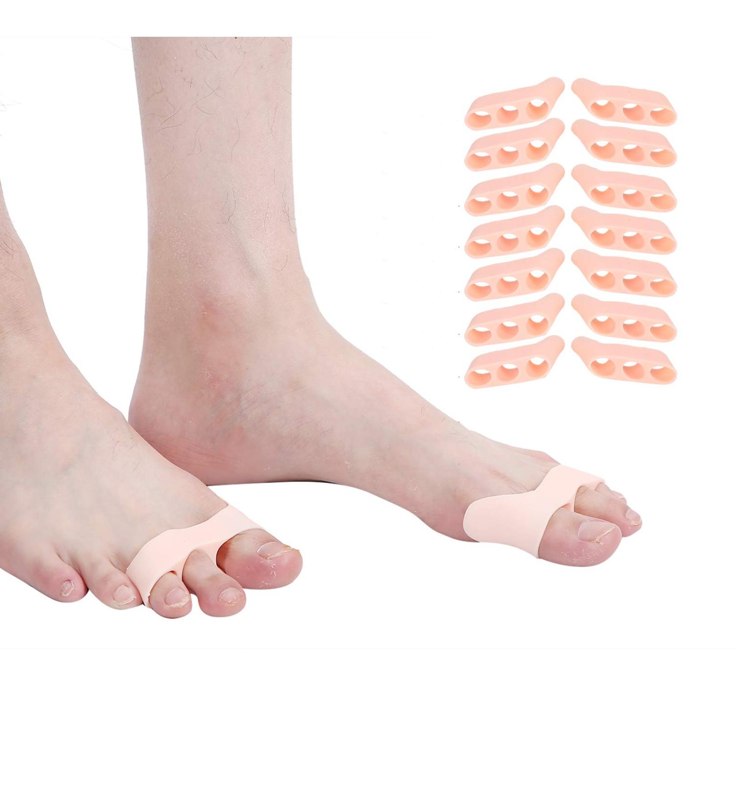 Small Toe Separator - ANGGREK 7 Pairs 3-Hole SEBS Hallux Valgus Toe Corrector Tool for Pain Relief & Skin Brightening - Buy Online on GoSupps.com