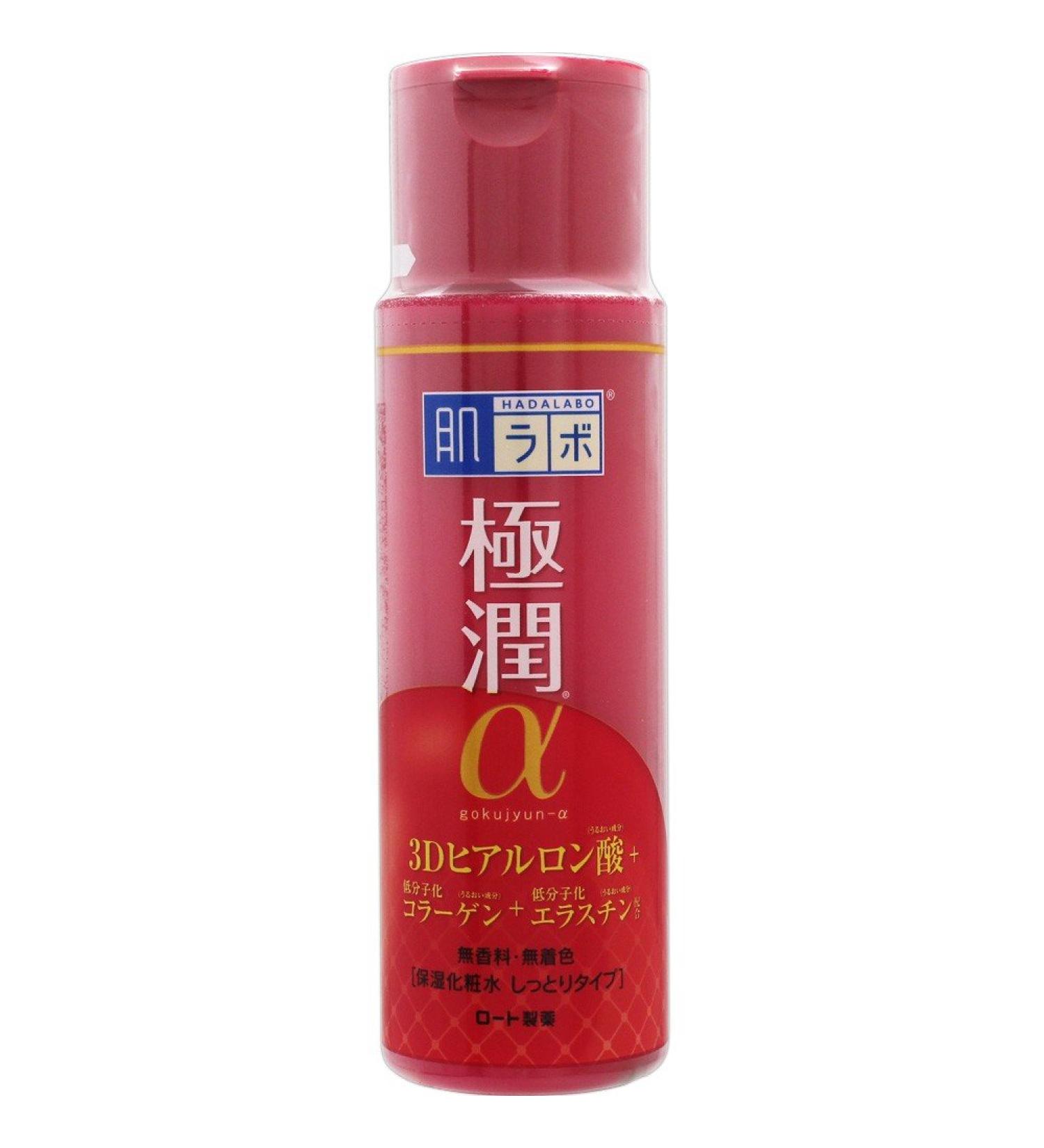 Rohto Hada Labo Gokujyun Alpha Hyaluronic Lotion (Moist Type) 170ml - Hydrating Japanese Skincare for All Skin Types | Fast International Shipping - Buy Online on GoSupps.com