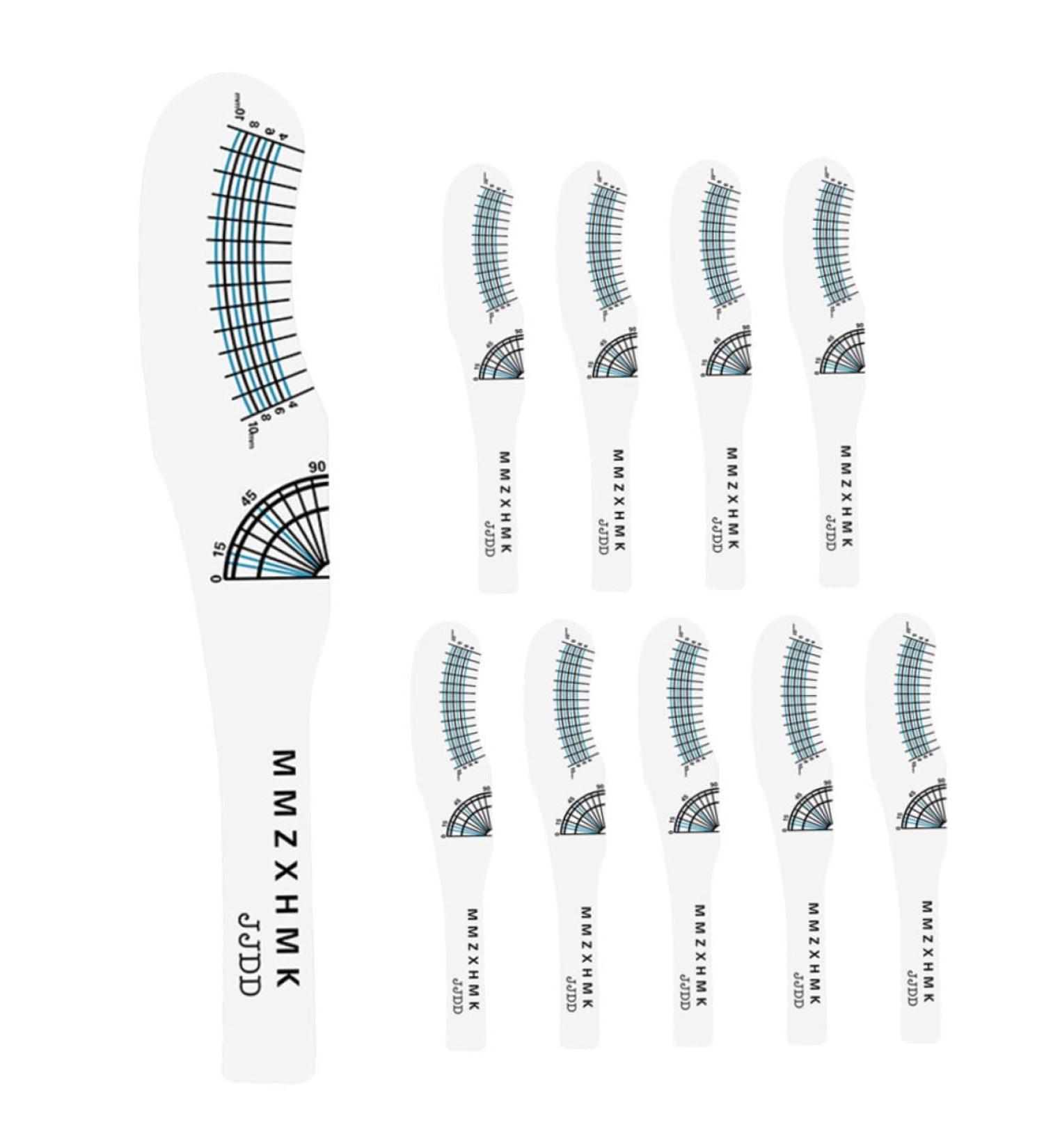 Beavorty 10pcs Eyelash Measuring Ruler Mascara Tool Lash Measuring Tool Eyelash Ruler Card Essentials Curly - Buy Online on GoSupps.com