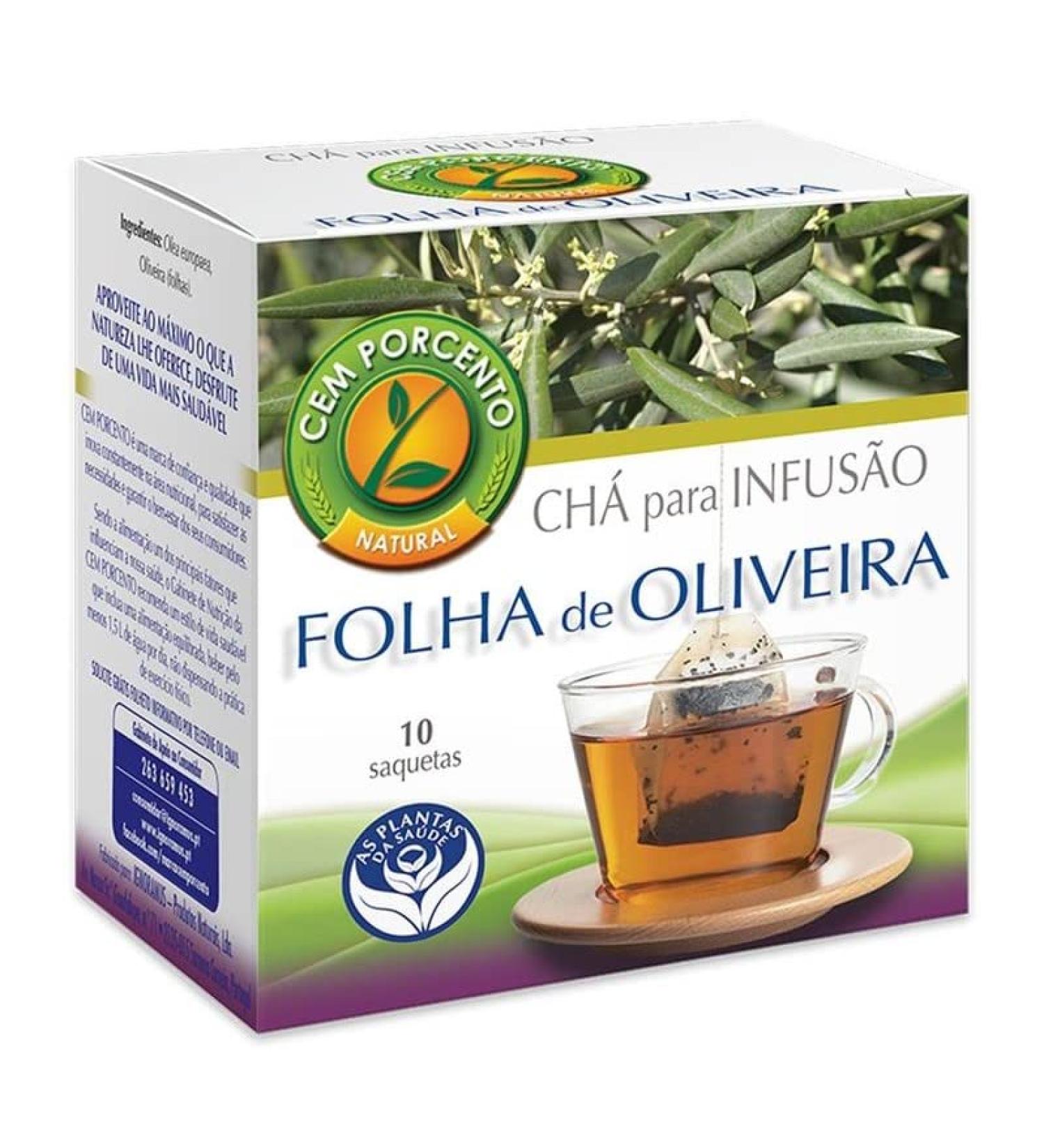 Cem Porcento - Olive Leaf (Olea europaea L.) - 8 x 10 teabags - 8 x 10 teabags (total: 80 teabags)