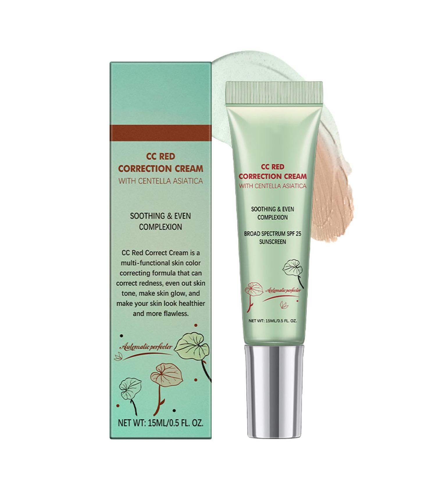 Cr me Correctrice Rouge CC La Centella - Formule Correctrice De Couleur Pour Les Imperfections La Peau Rouge Et Les Marques D'acn - L g re Non Grasse - Hydratation De La Peau Et Protection SPF Vert 1 unit (Lot de 1) - Buy Online on GoSupps.com