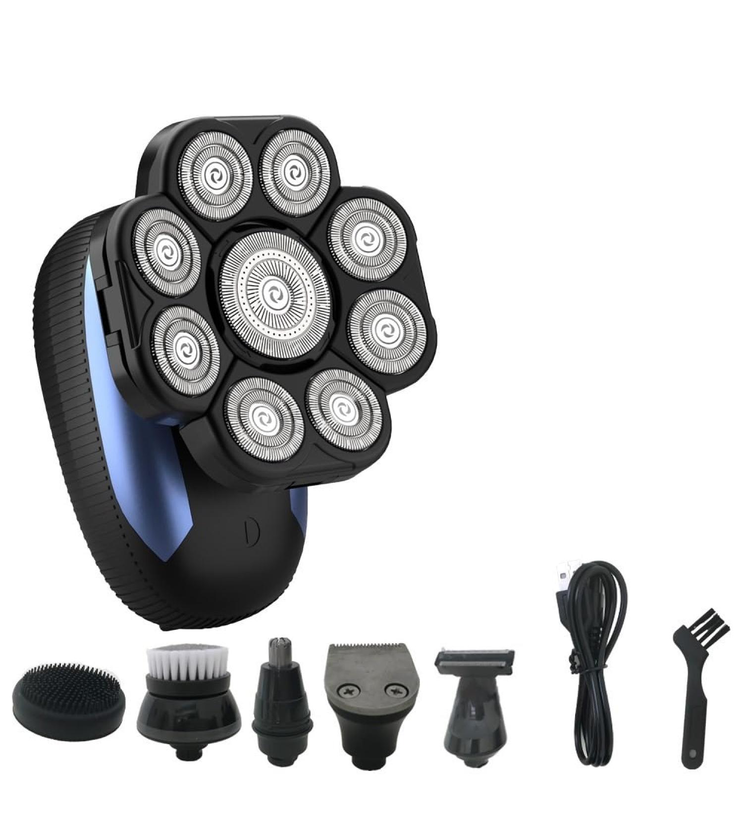 Buy 6 in 1 Electric Shaver for Bald Men - Upgraded 9D Floating Cutter Wet & Dry Cordless Razor - Buy Online on GoSupps.com