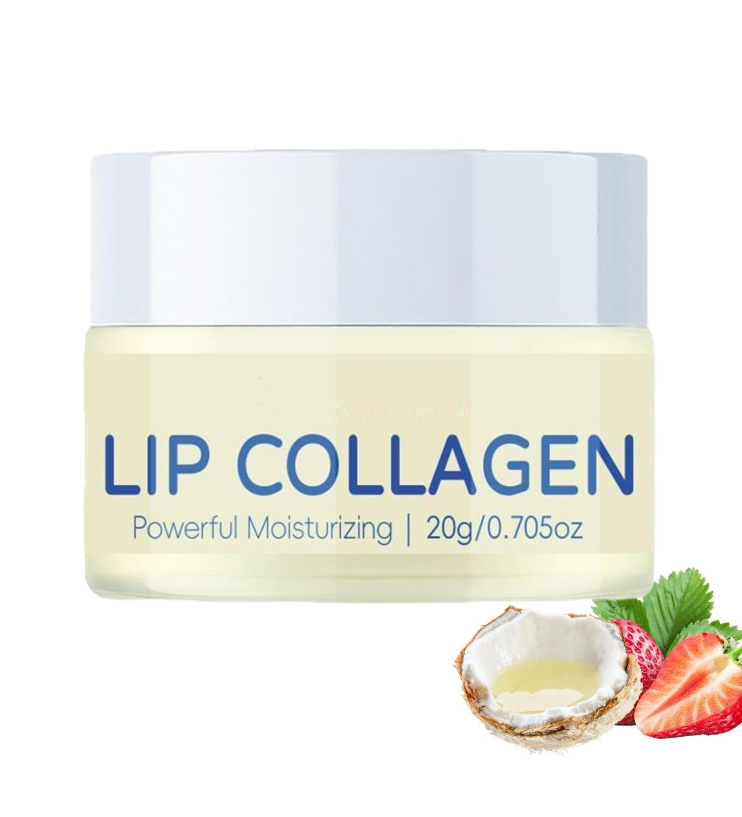 Lip Collagen Peptides Mask Overnight Lip Sleeping Mask Lips Booster Plumping Balm Moisturizer for Dry Cracked Shrunken and Aged Lips Plumping Smoothing Lips - Buy Online on GoSupps.com