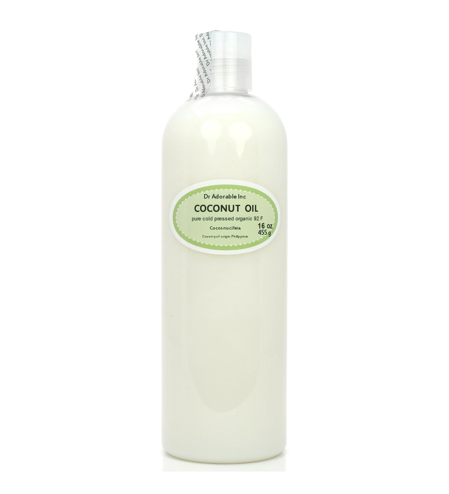 Buy Dr Adorable 16 oz Coconut Oil 92 Degree - 100% Pure Natural Organic Cold Pressed Internationally Online - Buy Online on GoSupps.com