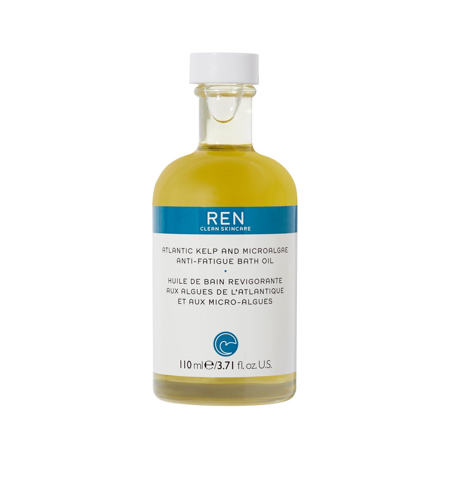 REN Clean Skincare Atlantic Kelp & Microalgae Anti-Fatigue Bath Oil 3.71 Fl Oz - Cruelty Free, Vegan Formula - Buy Online on GoSupps.com