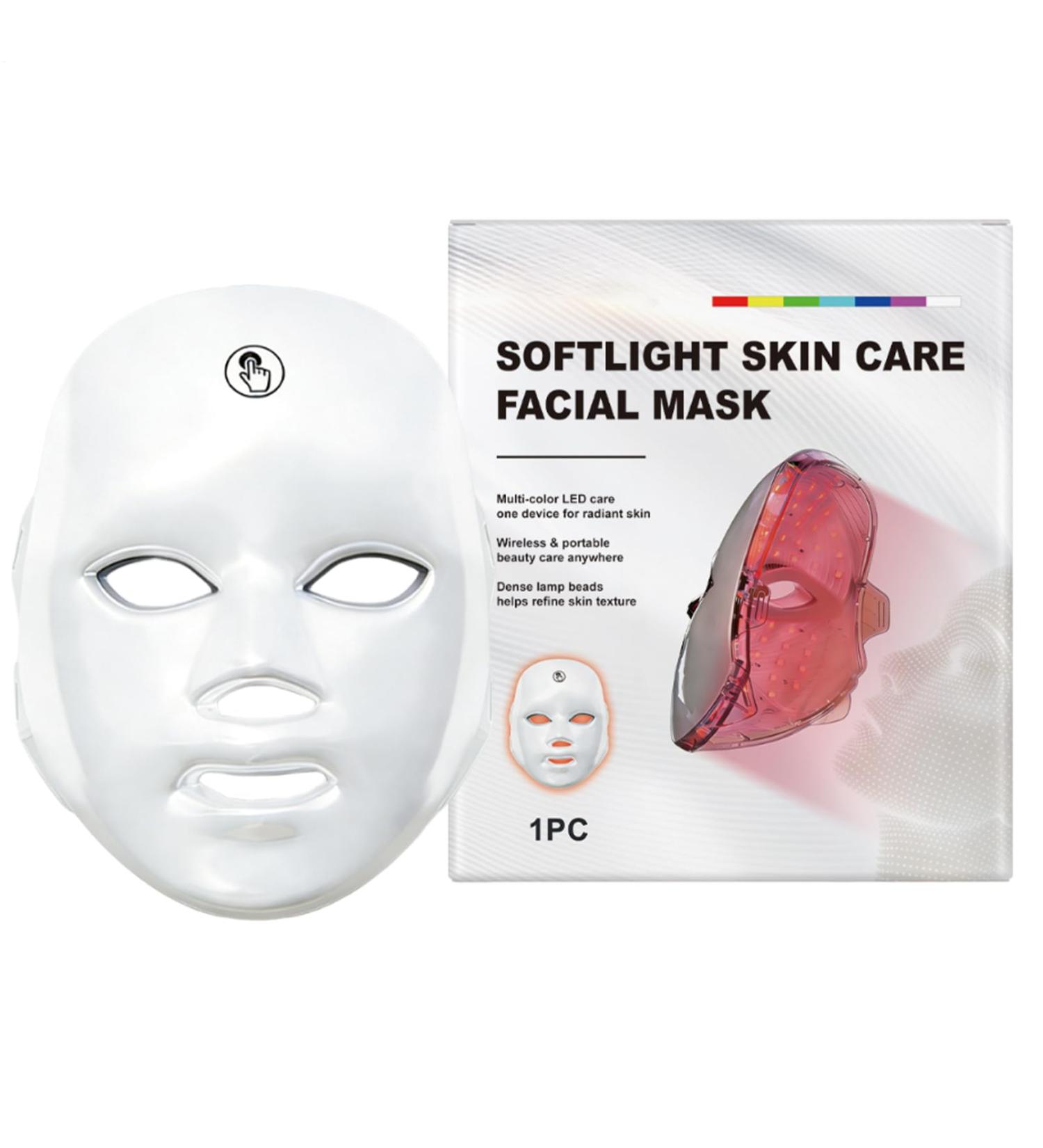 Masque facial LED lumi re bleue portable 1 pi ce masque de beaut sans fil LED multicolore rajeunissement et levage de la peau pour femme - Buy Online on GoSupps.com