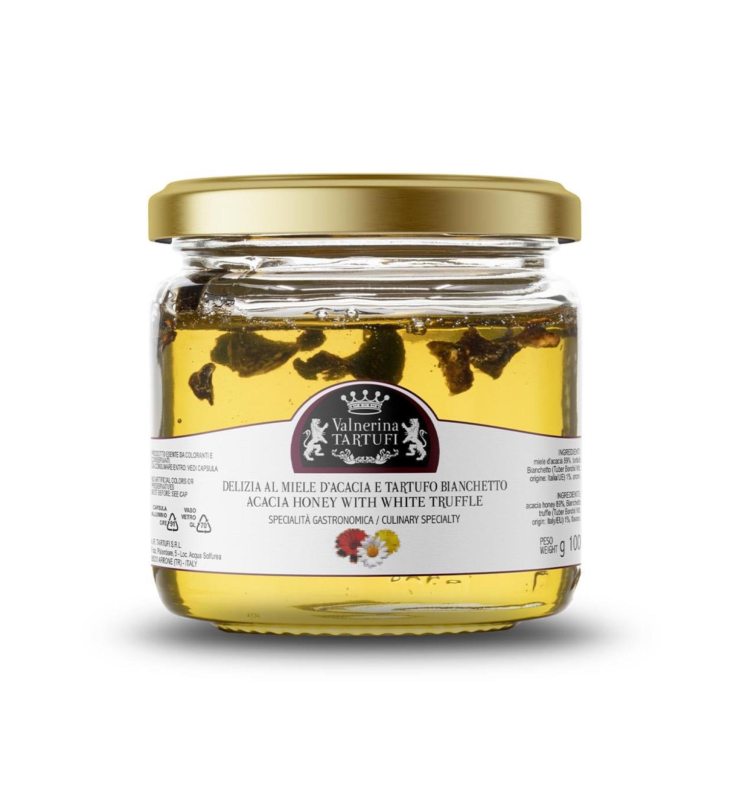 Valnerina Tartufi Acacia Honey with White Truffle 100g | Cheese Gastronomic Specialty - Buy Online on GoSupps.com