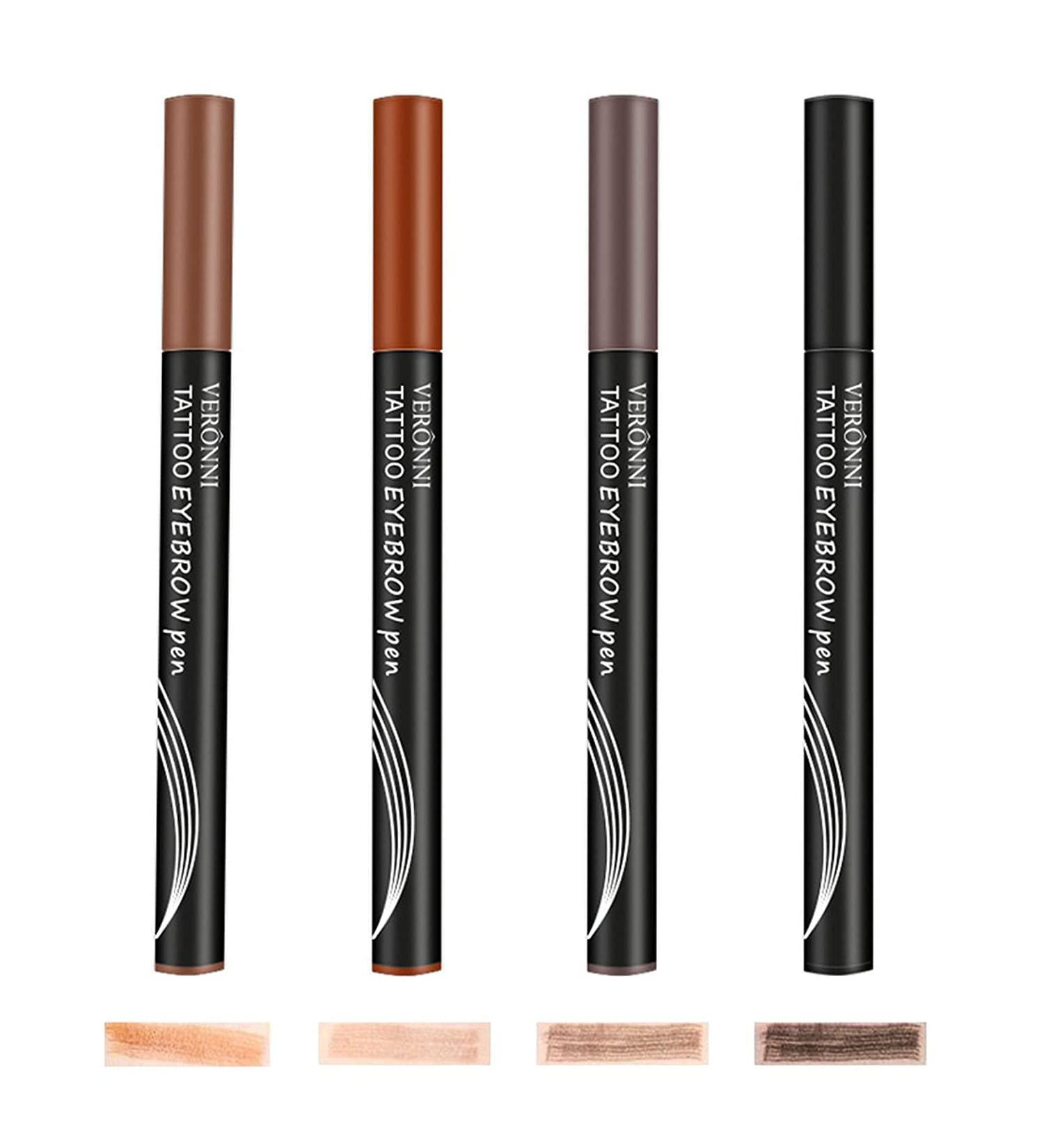 2023 New 4-Tip Microblade Brow Pen Set - Precision Waterproof Microblading Pencil for Long-Lasting Fine-Stroke Eyebrow Makeup - Buy Online on GoSupps.com