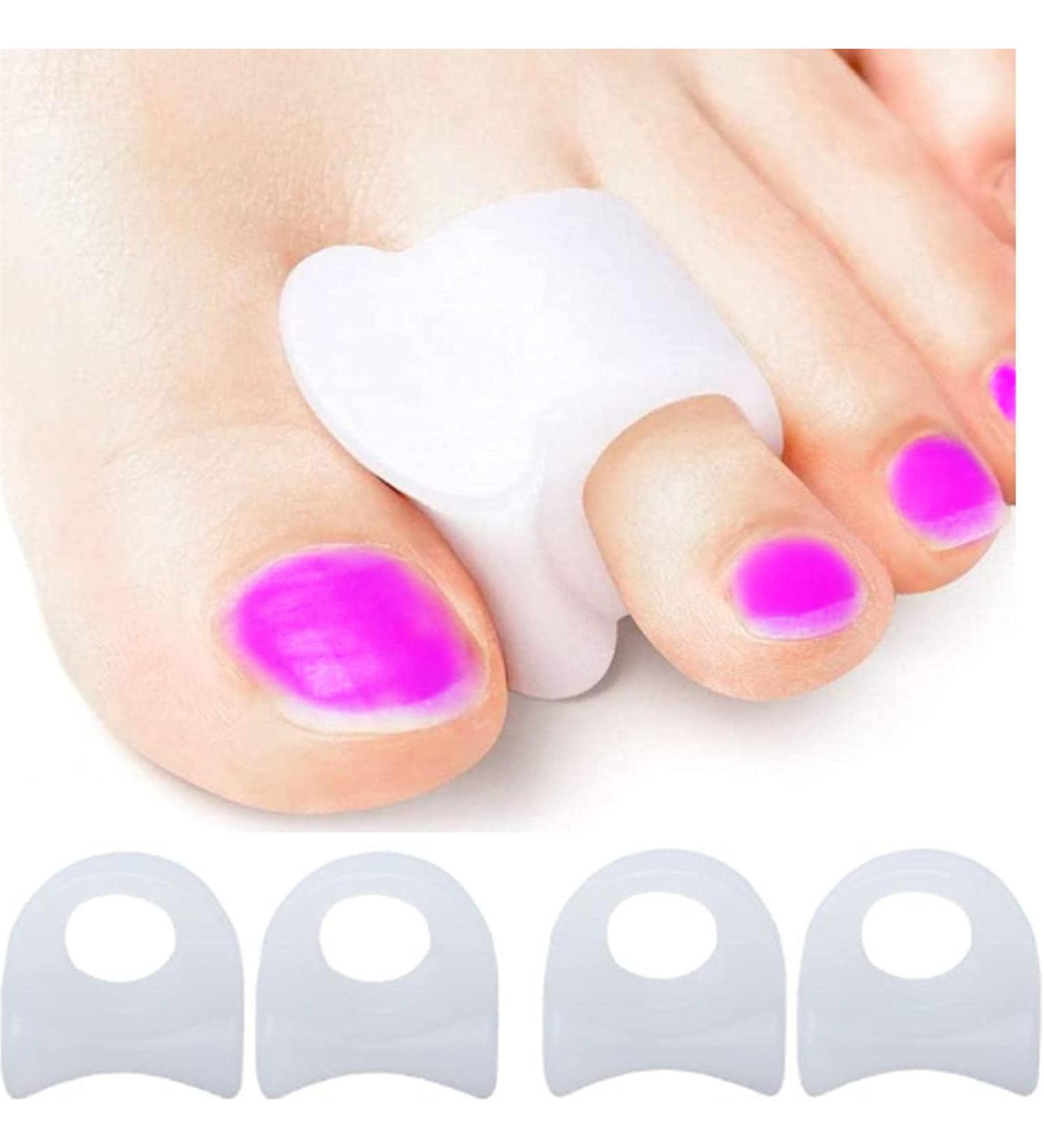 4-Pack White Gel Toe Separators & Stretchers | Comfortable Silicone Protectors for Overlapping & Hammer Toes - Buy Online on GoSupps.com