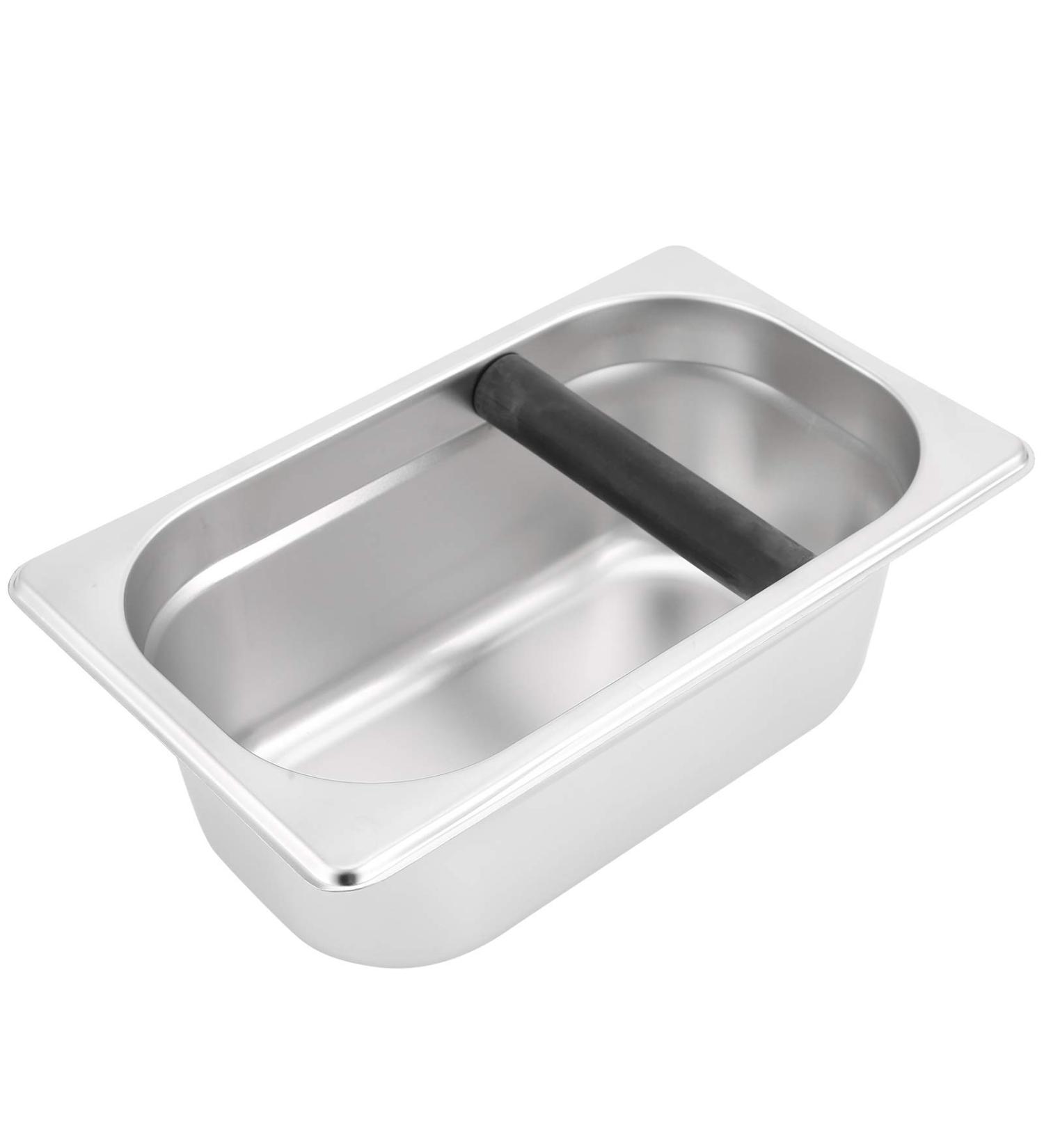 Cikonielf Knock Box Stainless Steel Coffee Slag Grind Bucket Container Coffee Machine Accessory for Home Bar Coffee Shop - Buy Online on GoSupps.com