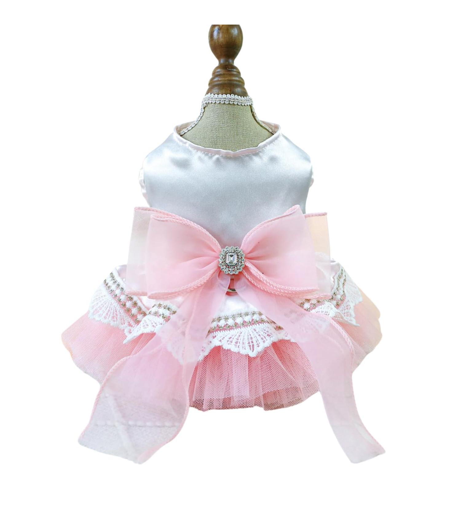 BT Bear Smally Disching Retro Tutu Dress for Cats & Small Dogs | Pups Rock Princess Dress for Weddings | Pink Medium - Buy Online on GoSupps.com