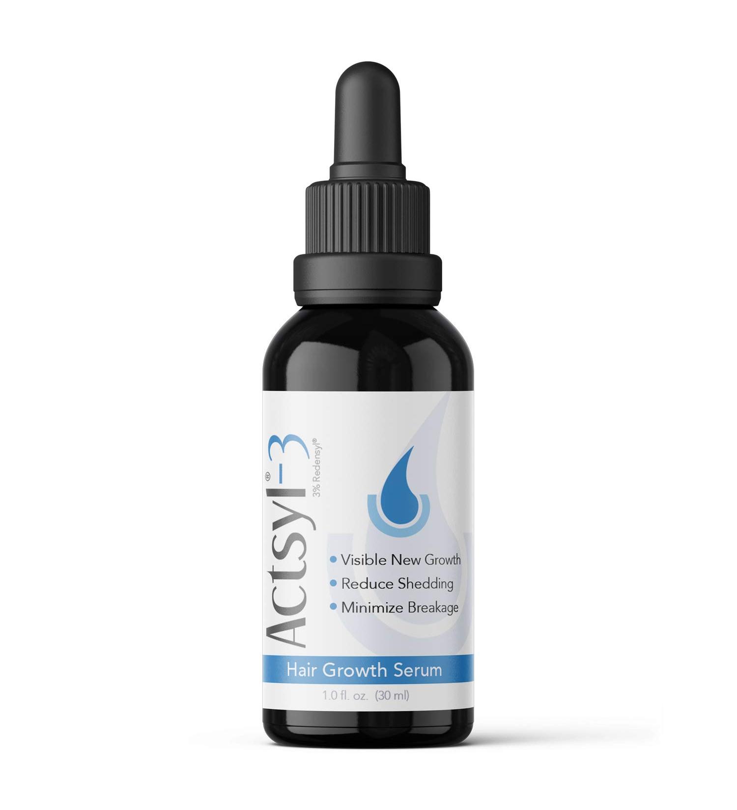 Actsyl-3 Hair Growth Serum with Redensyl for Thicker Fuller Hair - Reduce Shedding and Breakage - Non-Greasy Formula with Biotin Oil - 1.01 Fl Oz - Buy Online on GoSupps.com