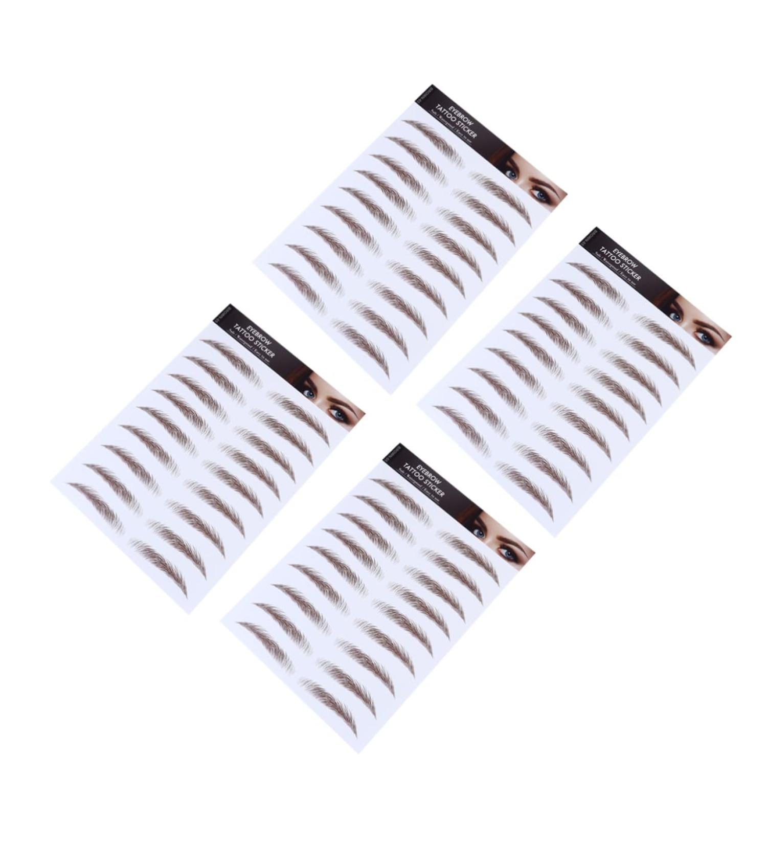 Housoutil 4pcs Eyebrow Stickers Authentic Eyebrows Eyebrow Tattoos False Eyebrows Cosmetics 6d Tool Hair - Buy Online on GoSupps.com