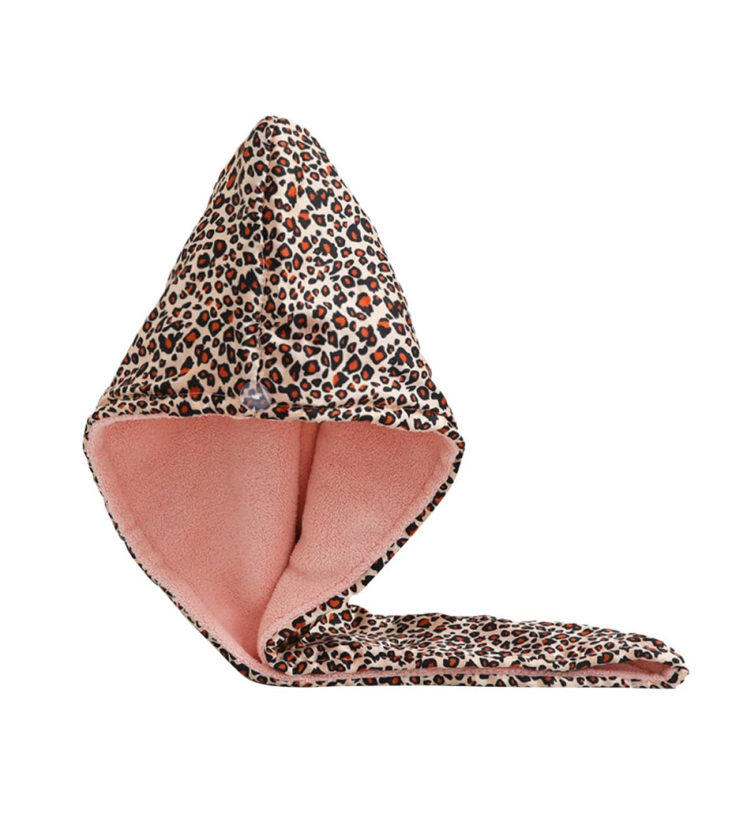 Beaupretty 1pc Bathroom Long Dry Hat Microfiber Makeup Short Quick Layer Absorbent Household Water Drying Double Wrap Curly Cap Wrapping Leopard Hair Turban Bath Headband Spa Fleece - Buy Online on GoSupps.com