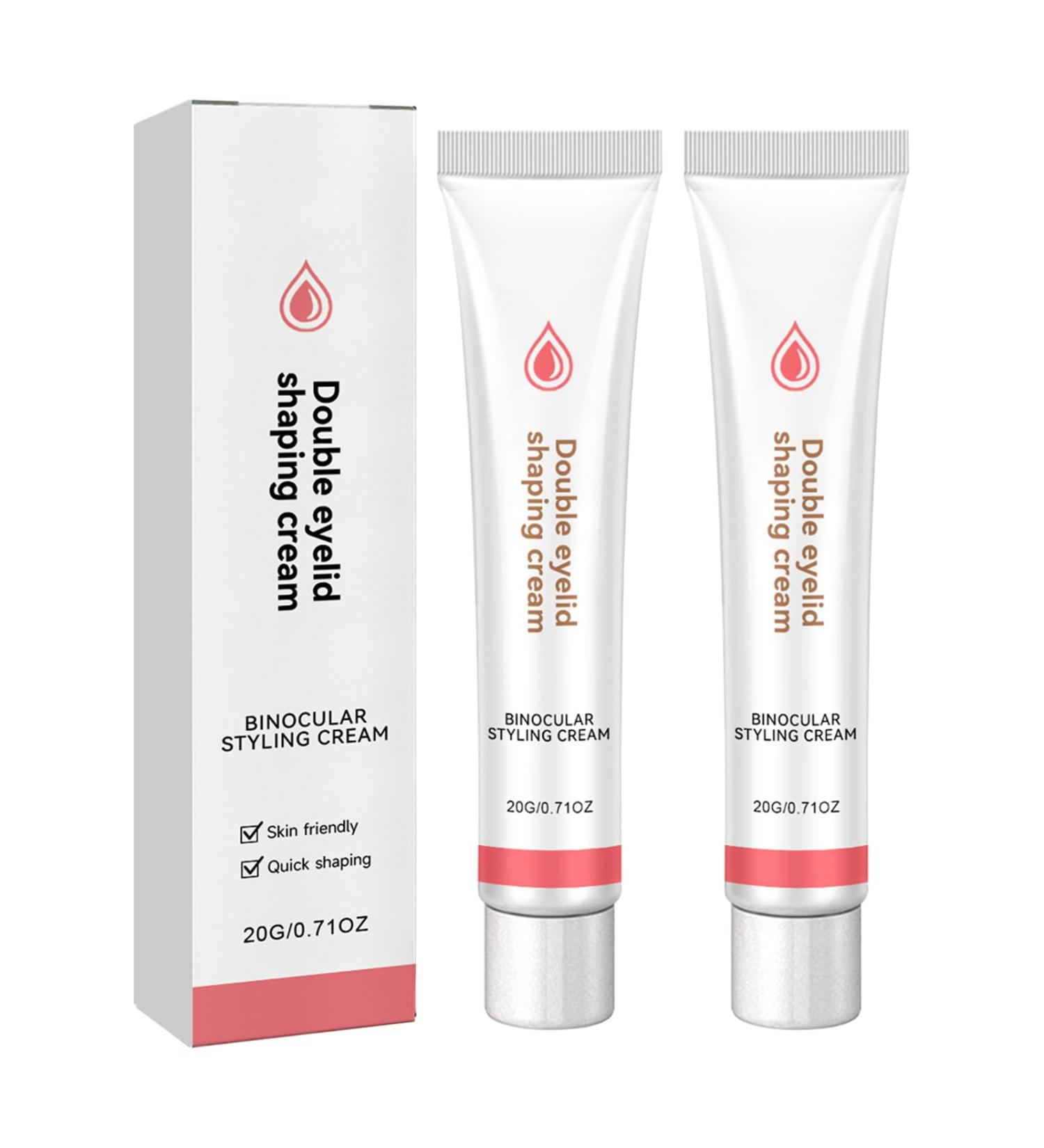 LINXINS 2PCS Double Eyelid Styling Cream Eyelid Glue Double Eyelid Cream Double Eyelid Shaping Cream Long Lasting Waterproof Double-fold Eyelids Cream - Buy Online on GoSupps.com