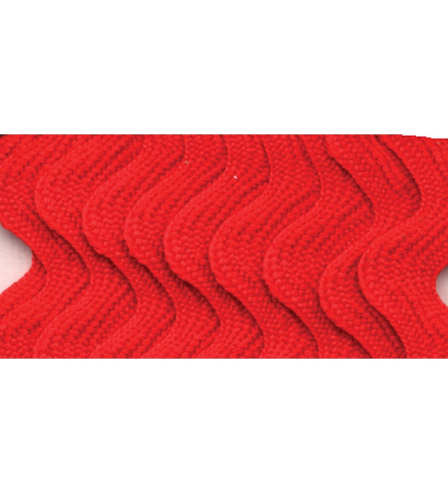 Wrights 117-401-076 Polyester Rick Rack Trim  Scarlet  Medium  2.5-Yard