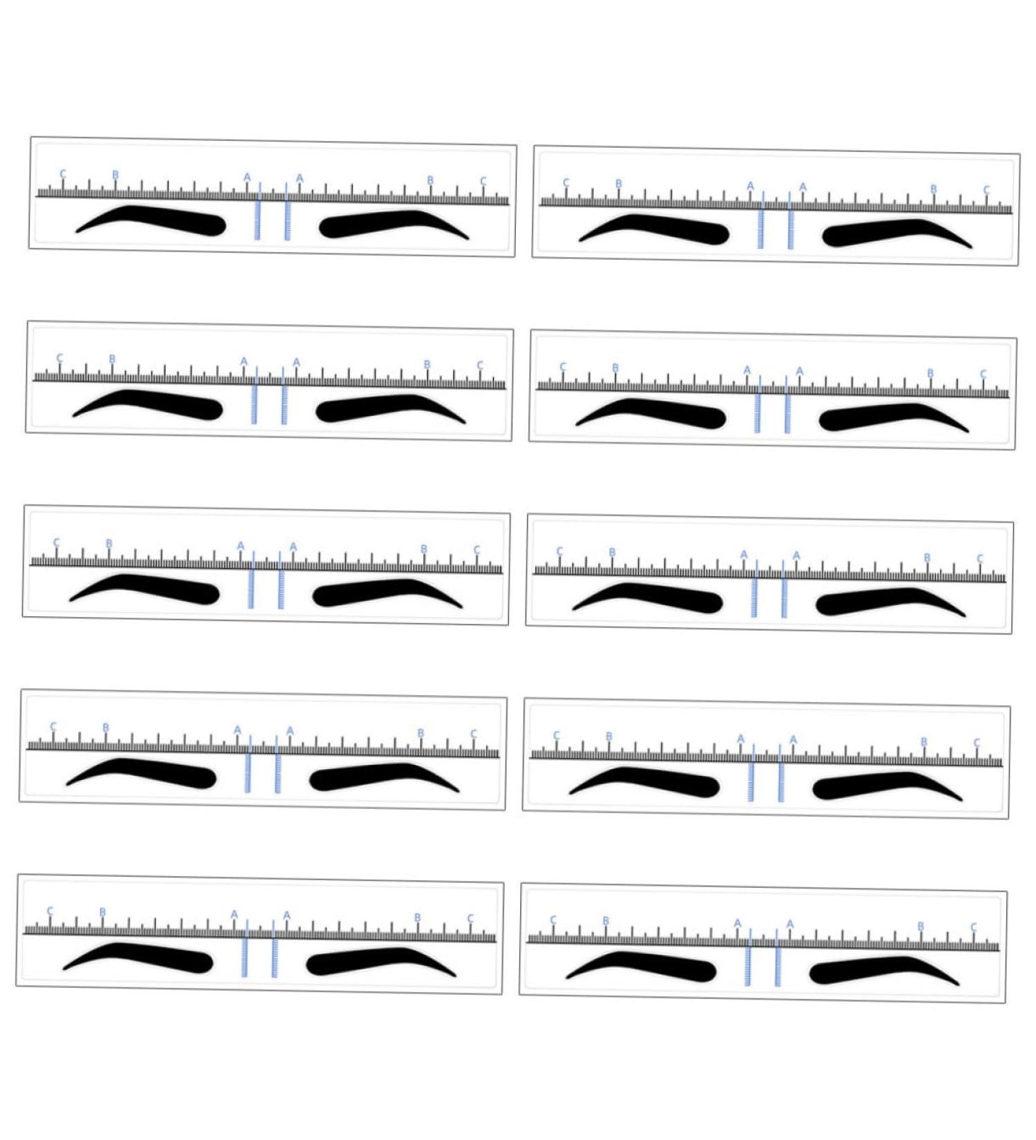 Beavorty Eye Brow Shaper 50pcs Eyebrow Positioning Ruler Tools Mold Eyebrow Stencil Eyebrow Drawing Tool Suite Disposable 18.00X3.80X0.10CM Blue - Buy Online on GoSupps.com