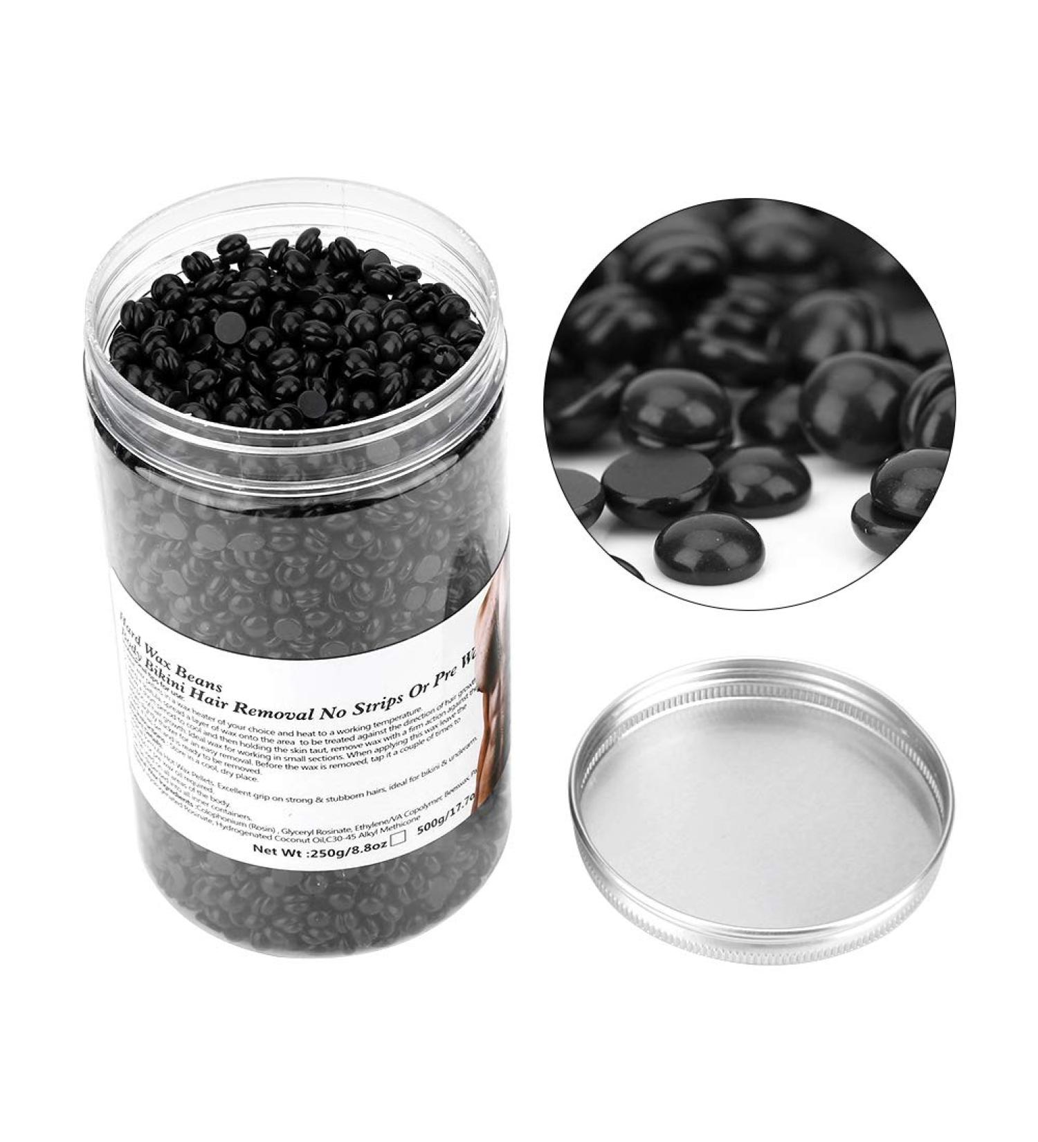 Saluaqui Enhanced Hair Removal with Lavender Depilatory Hot Film Hard Wax Beans 500 G for Bikini Leg and Body Care No Strips Required Chocolate Chocolate Chocolate - Buy Online on GoSupps.com