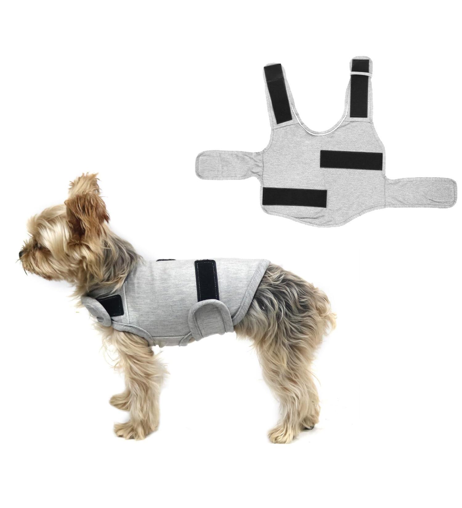Ruiqas Anxiety Coat for Dogs | Lightweight Calming Jacket & Wrap Vest for Anxious Pets | Soothing Comfort in Light Grey XXL - Buy Online on GoSupps.com