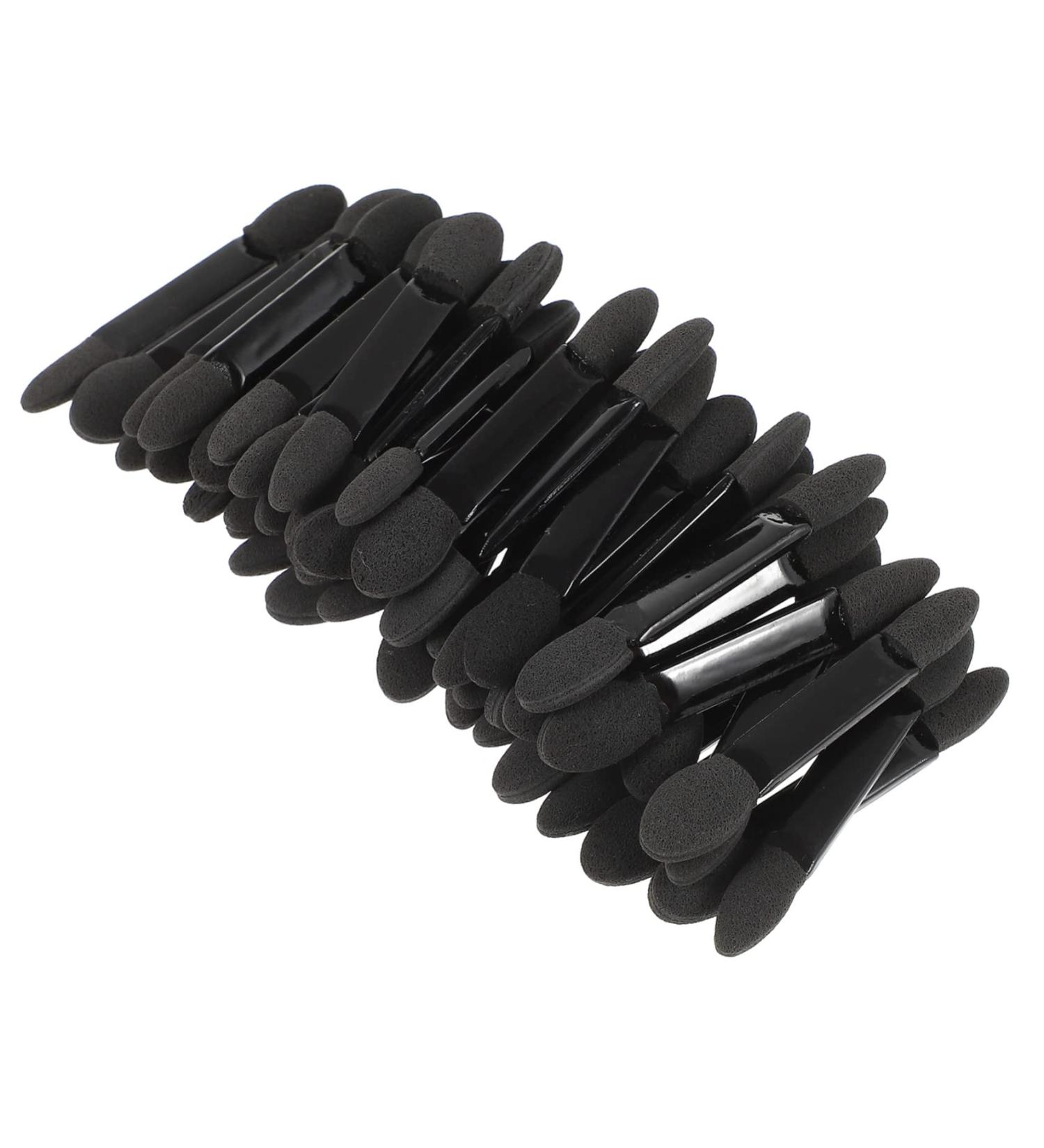 Mikinona Sponge Eyeshadow Brush 50pcs Makeup Sponges Bulk Makeup Eyeshadow Brush Cleaning Brush Lipstick Miss Make up Size 2 Black - Buy Online on GoSupps.com