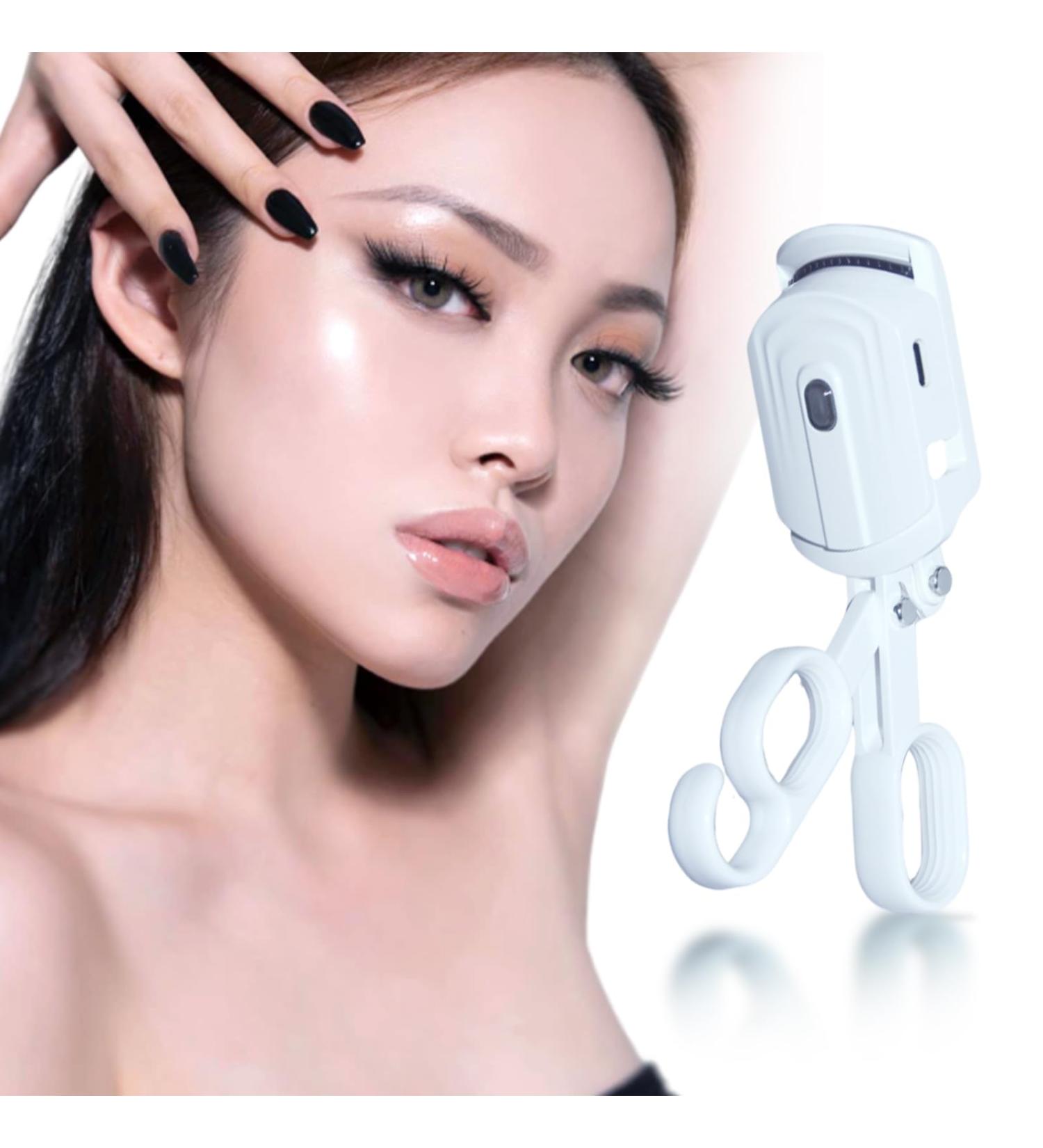 Heated Eyelash Curler Long-Lasting Curl - JINCUIY Eyelash Curlers Fast Heated Eyelash Curlers 3 Temperature Levles Anti-scalding Design Rechargeable Eyelash Curler White - Buy Online on GoSupps.com