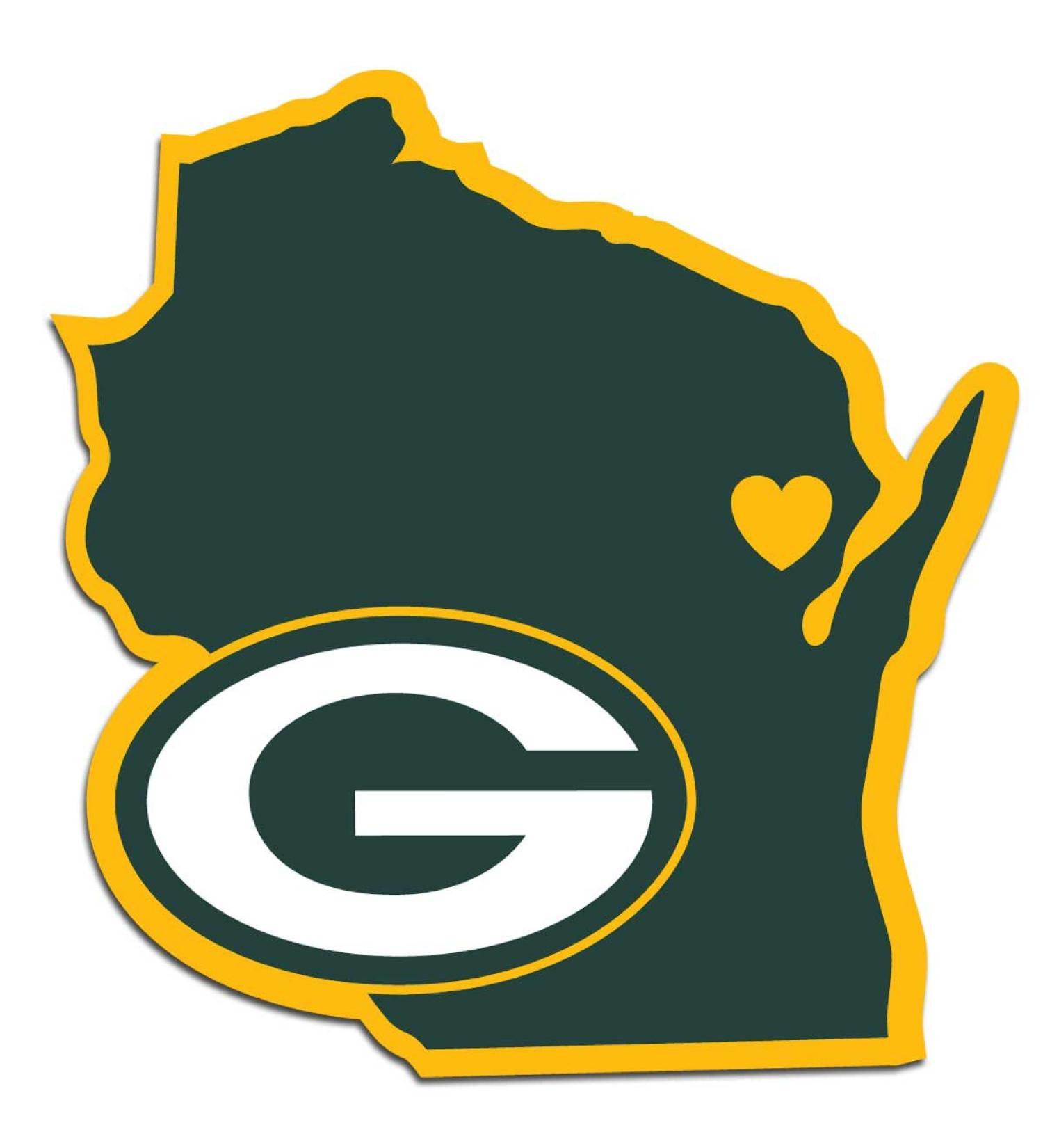 Siskiyou Sports NFL Unisex Home State Decal Green Bay Packers One Size Team Color