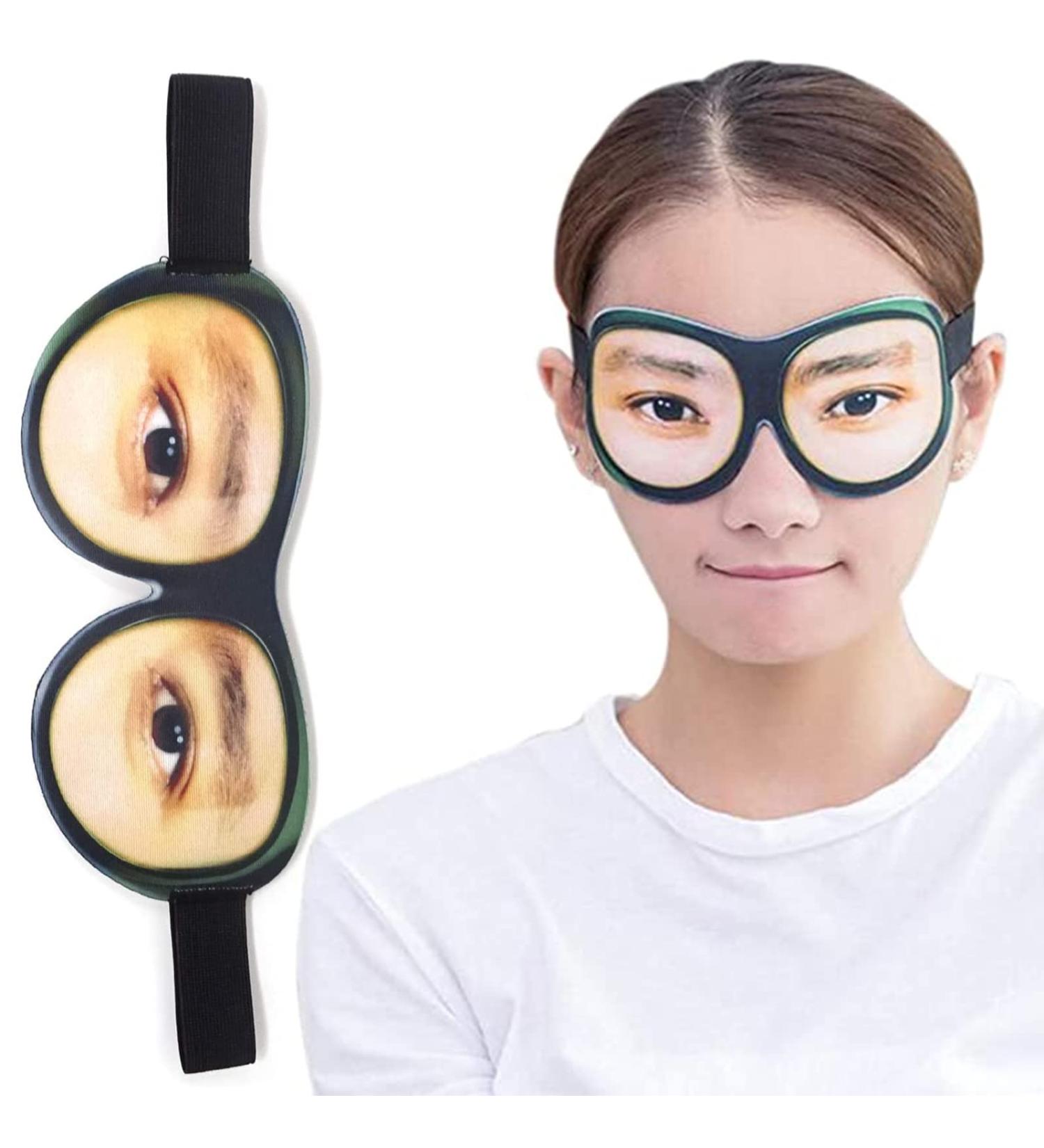 Adjustable 3D Funny Sleep Mask for Women Men - Soft Eye Mask for Party, Travel, Sleeping - Buy Online on GoSupps.com