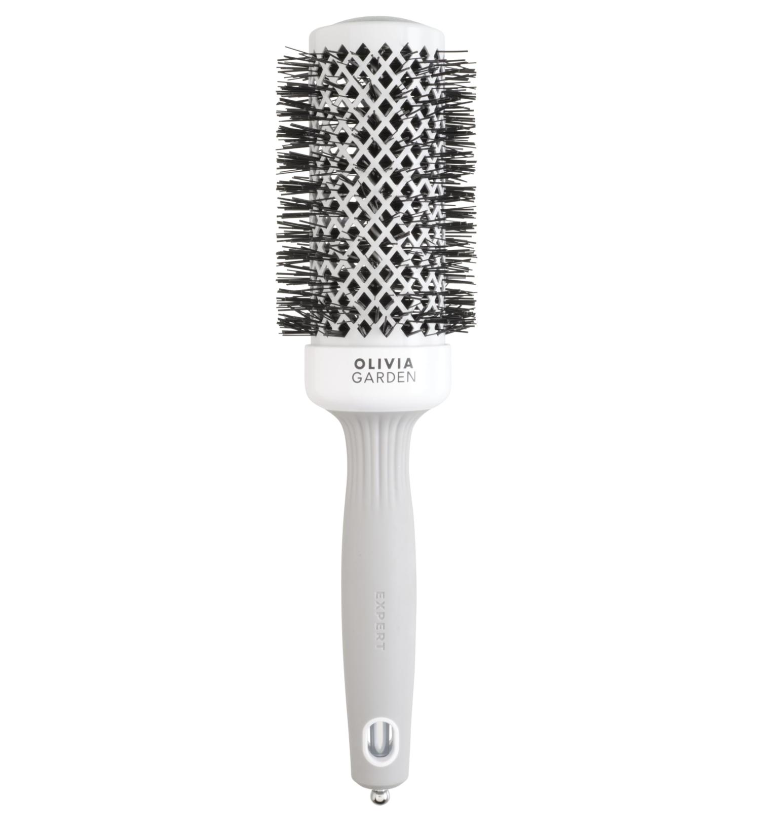 Olivia Garden Expert Blowout Shine Hairbrush - White & Grey 45 | International Shipping Available - Buy Online on GoSupps.com