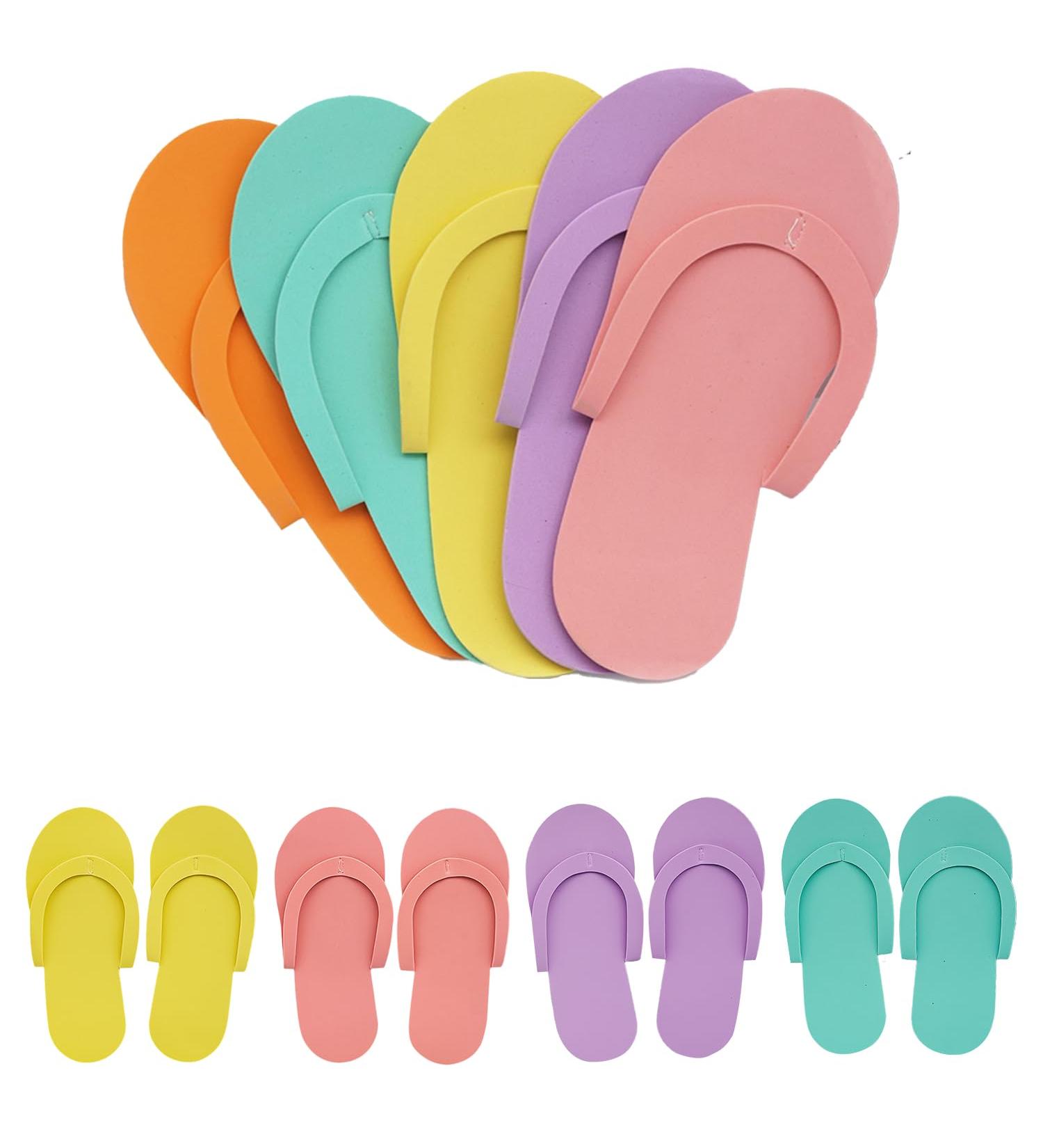 Miaija 24 Pairs Pedicure Slippers Soft Comfortable Travelling Hotel Flip Flops Lightweight Random Color Flip Flop for Spa Pedicure Travel Supplies - Buy Online on GoSupps.com