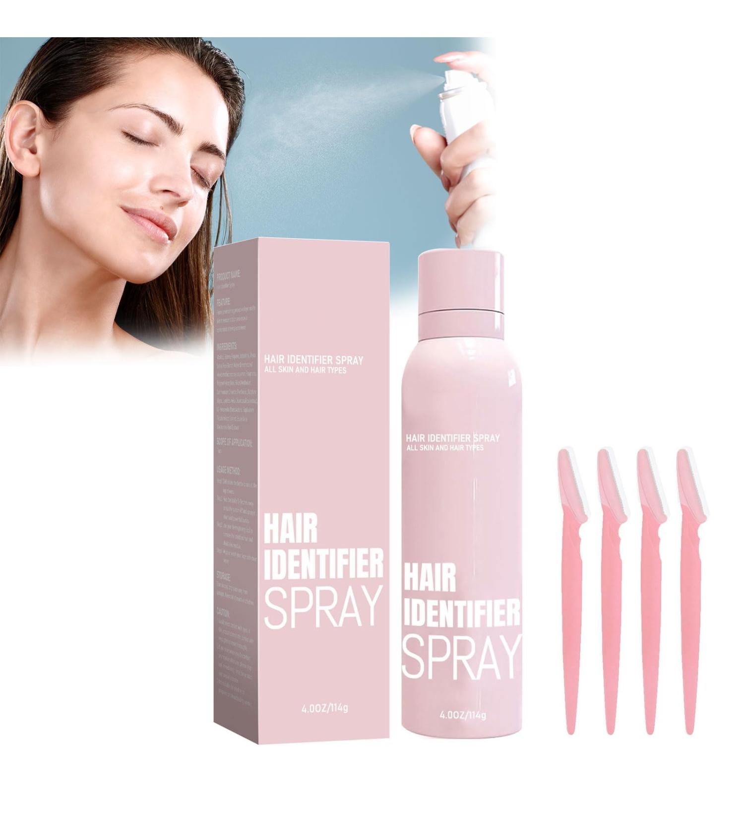 2024 Hair Identifier Spray for Face Shaving - Moisturizing Dermaplaner Set (Pink) | Achieve Flawless Skin - Buy Online on GoSupps.com
