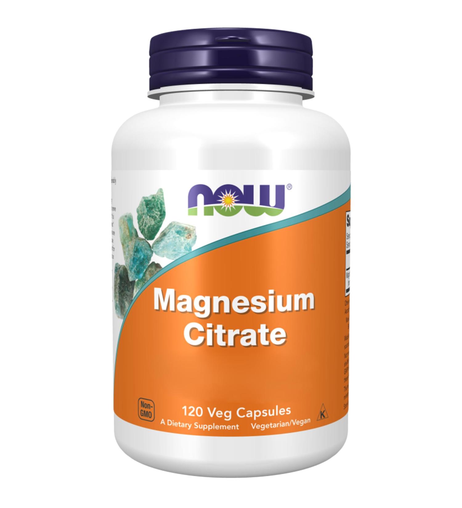 Now Foods Magnesium Citrate 400mg 120 Vegan Lab Tested Gluten Free Vegetarian Non-Soy Non-GMO - Buy Online on GoSupps.com