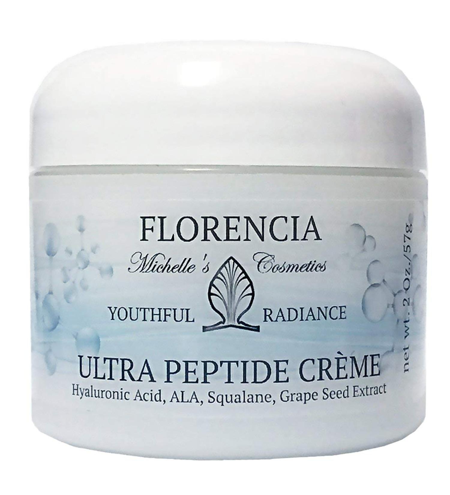 Florencia Ultra Peptide Cream - Nourishing Face Moisturizer with Hyaluronic Acid & Peptides | Deep Hydration Firming & Fine Line Improvement | Natural Organic Vegan - 2 OZ - Buy Online on GoSupps.com